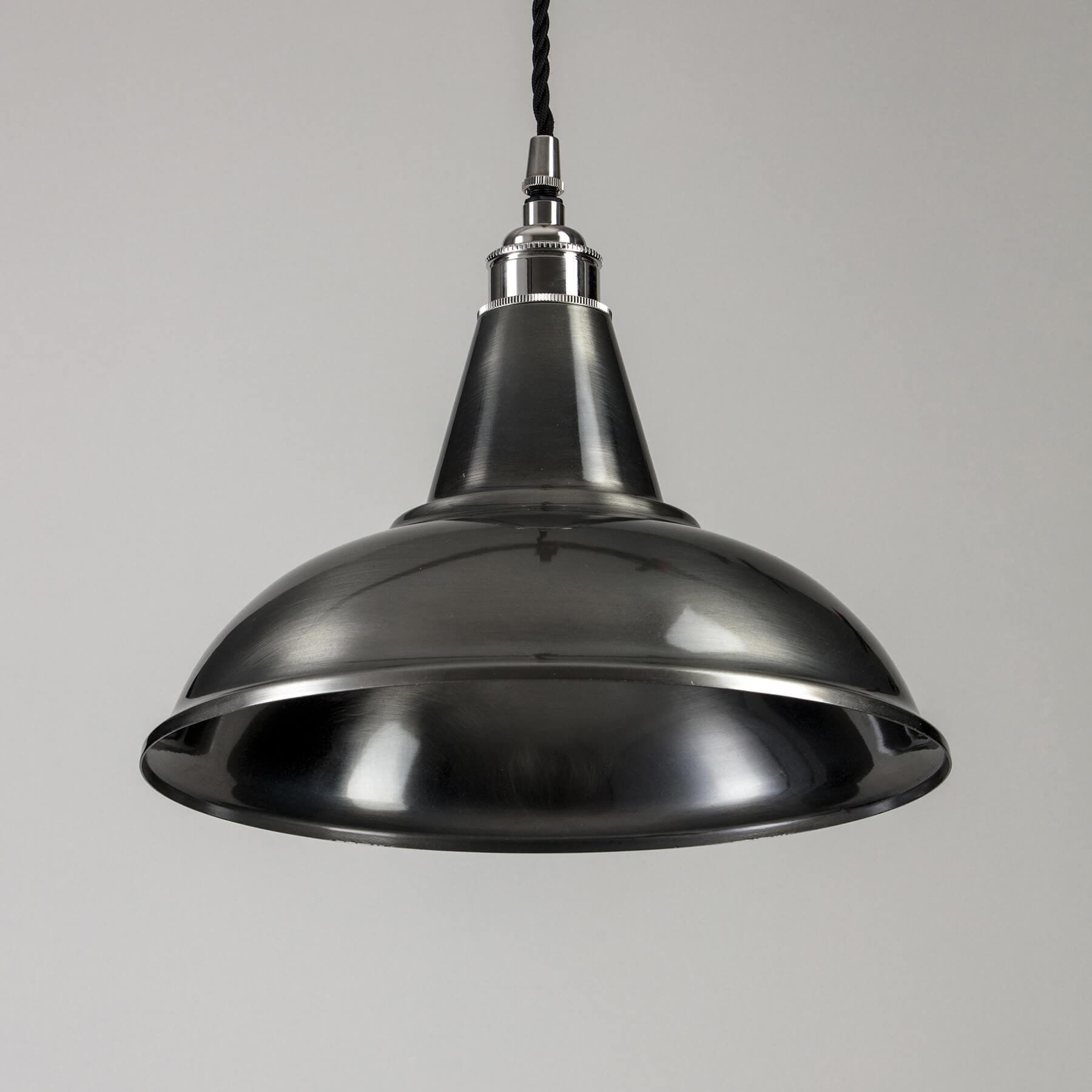 Old School Electric Factory Pendant Light Antique Silver Grey Designer Pendant Lighting