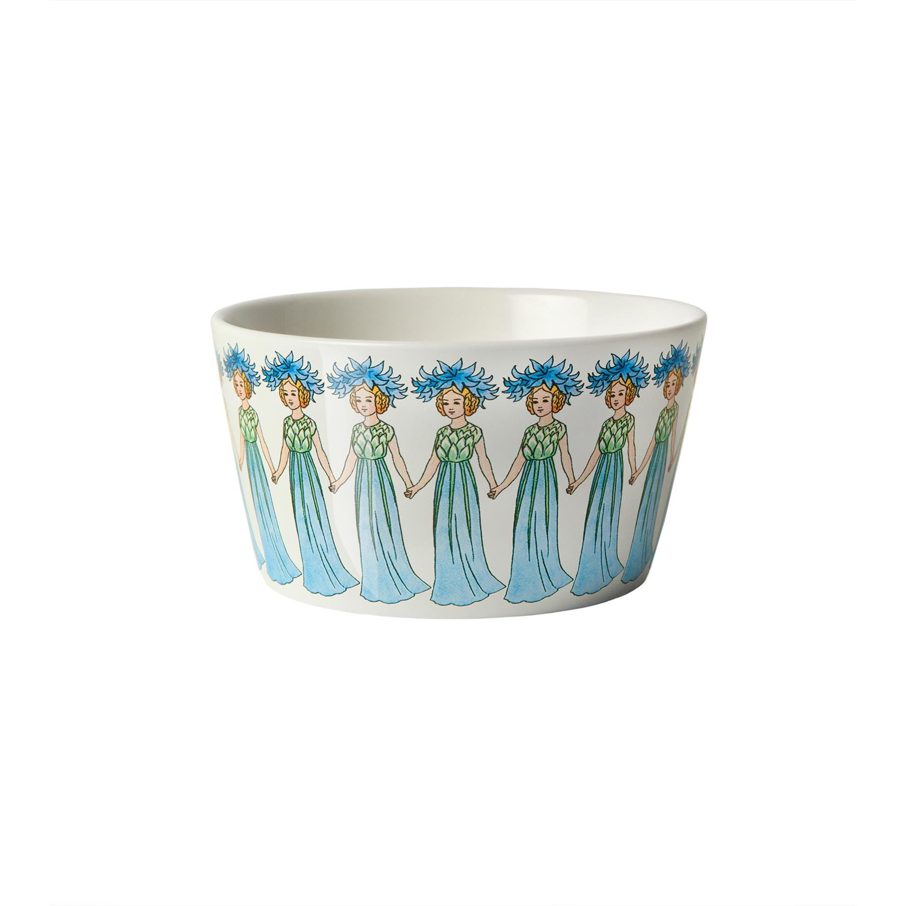 Design House Stockholm Elsa Beskow Bowl Cornflower New Bone China White