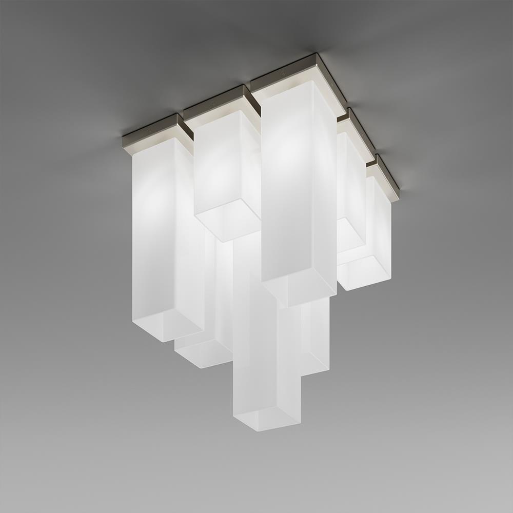 Tubes Cluster Ceiling Light Small White Glass