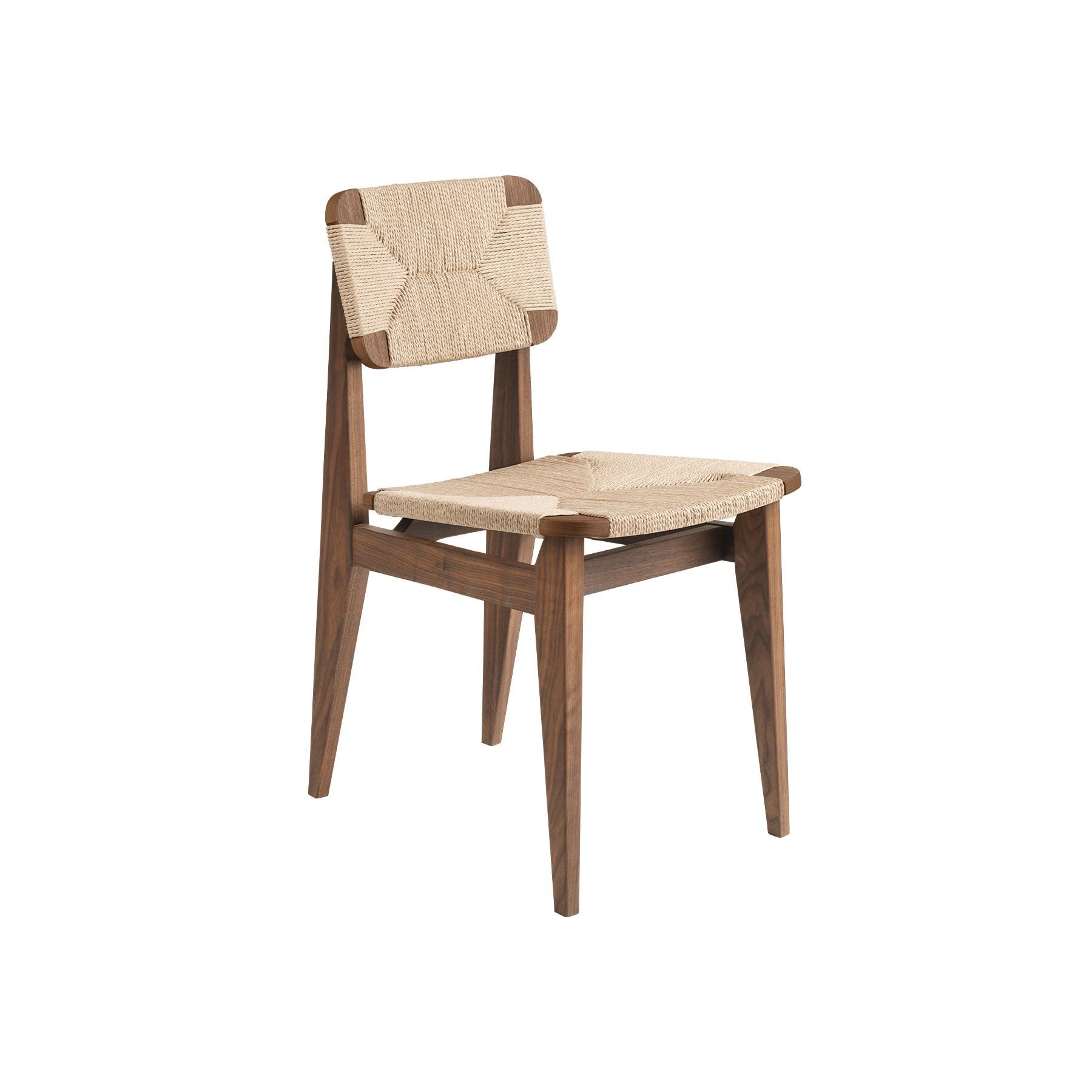 Gubi Cchair Dining Chair Paper Cord American Walnut Dark Wood Designer Furniture From Holloways Of Ludlow