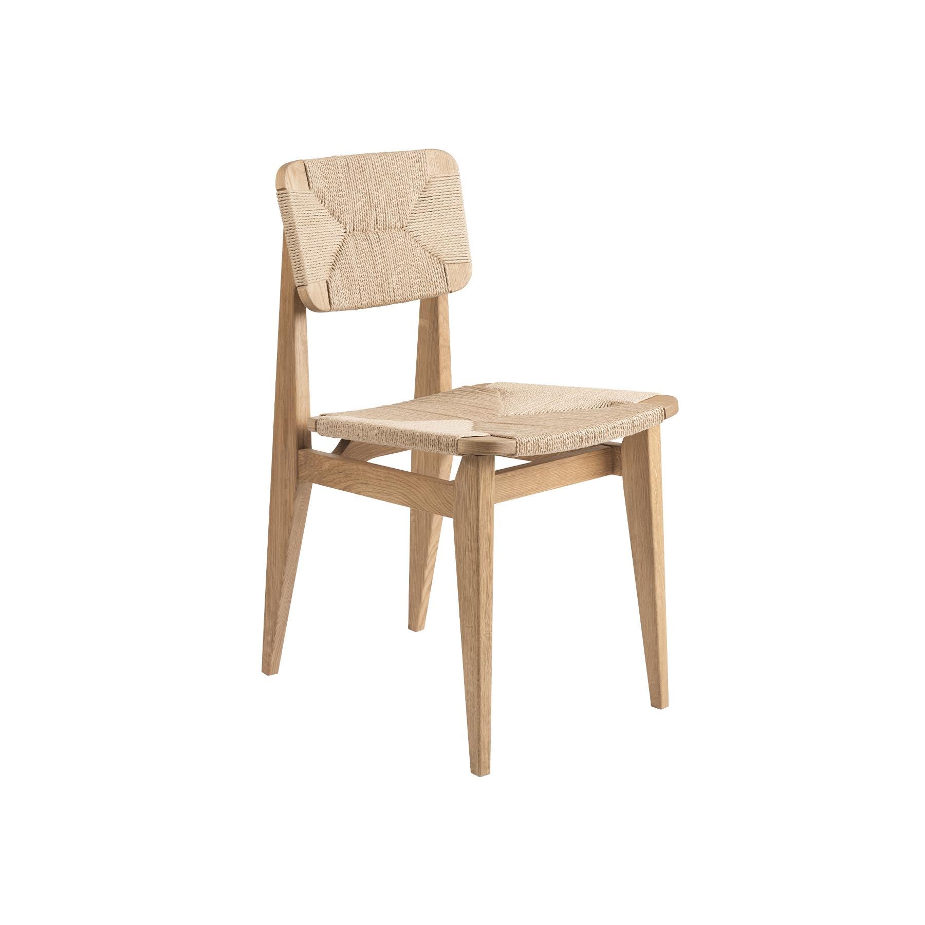 Gubi Cchair Dining Chair Paper Cord Oiled Oak Light Wood Designer Furniture From Holloways Of Ludlow