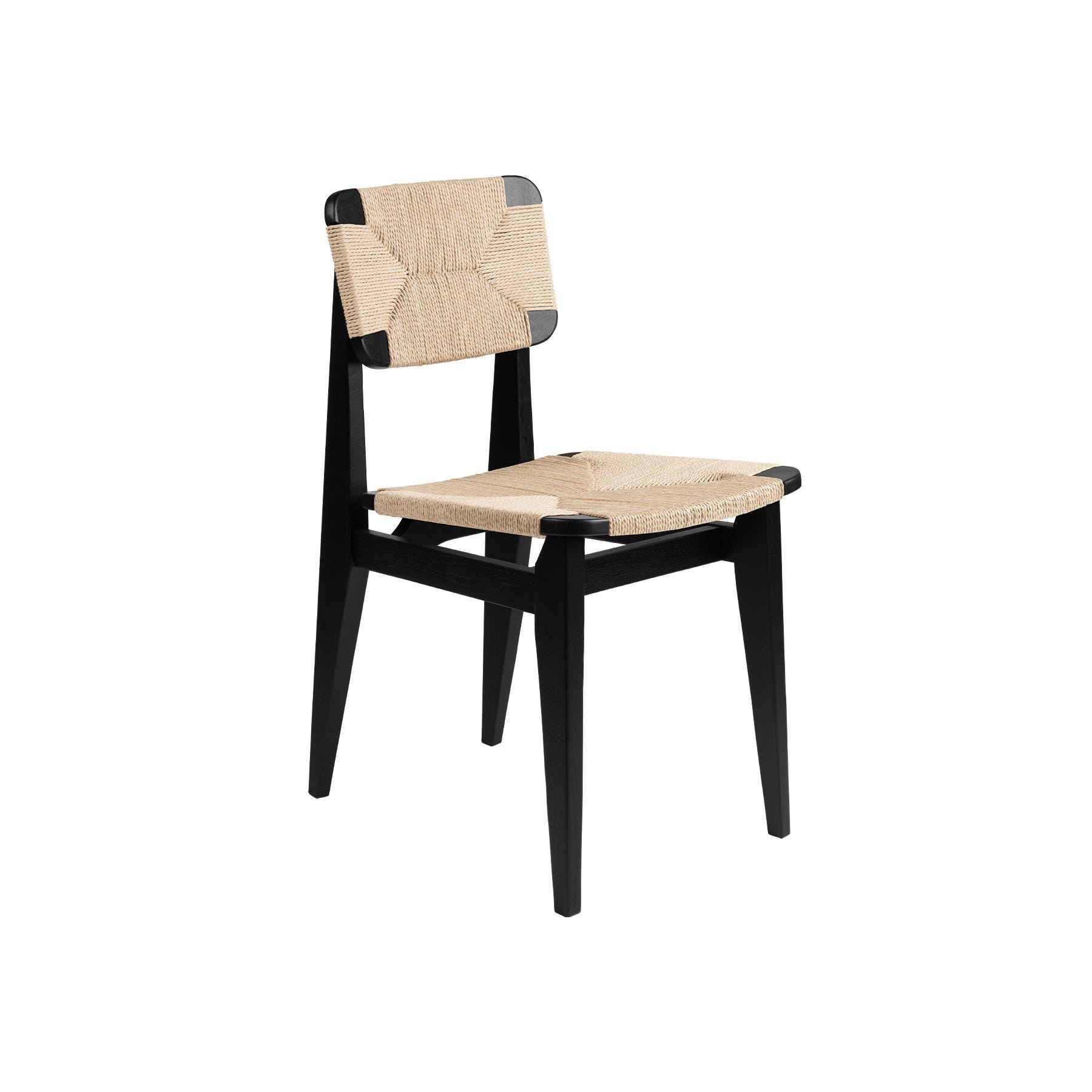 Gubi Cchair Dining Chair Paper Cord Black Stained Oak Designer Furniture From Holloways Of Ludlow