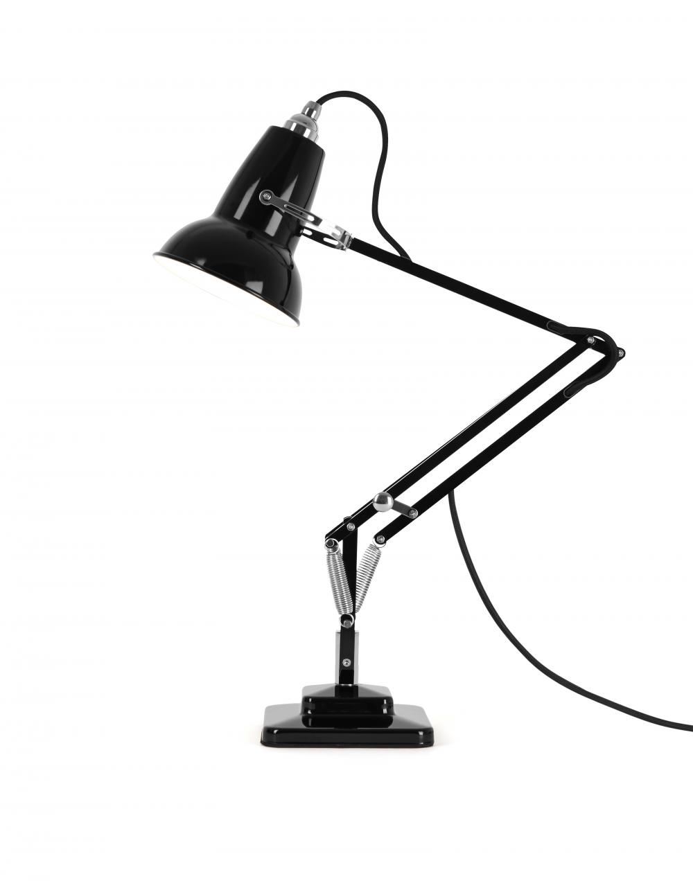 Anglepoise Original 1227 Mini Desk Lamp Jet Black Weighted Base