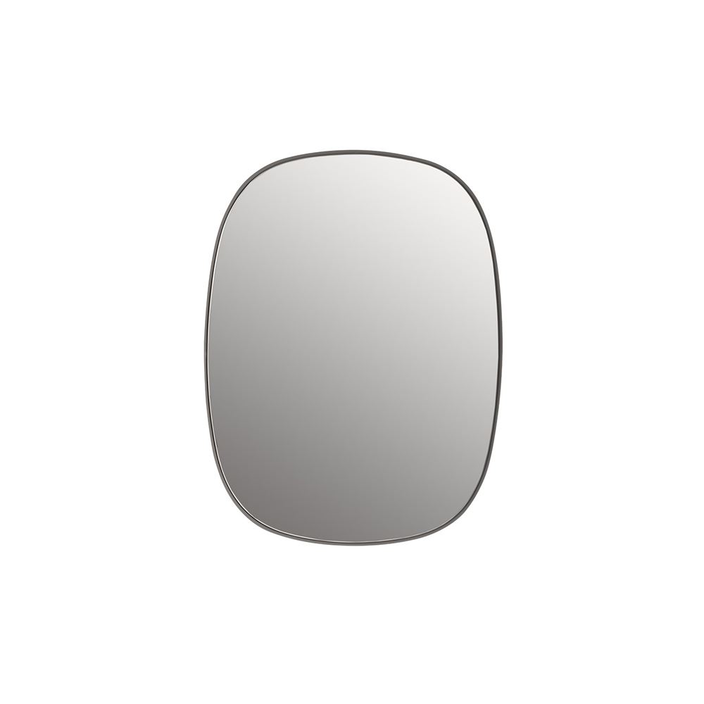 Framed Mirror Small Grey Clear Glass