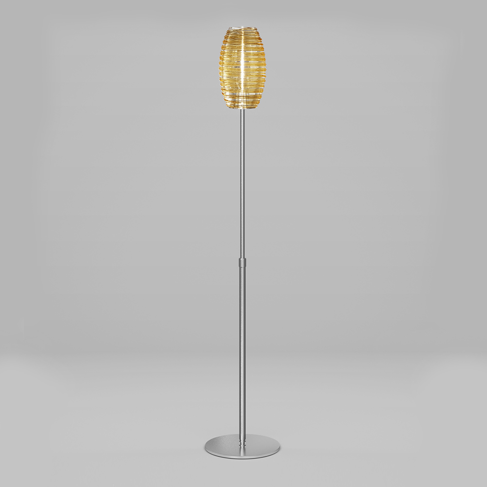 Damasco Floor Light G Crystal Amber