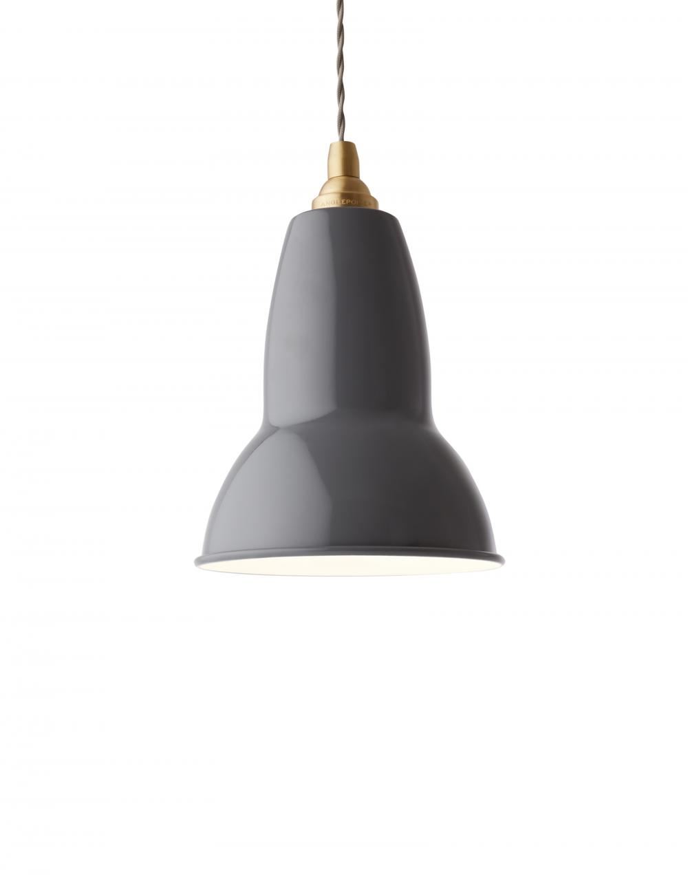 Anglepoise Original 1227 Pendant Original Elephant Grey Brass Detail Designer Pendant Lighting