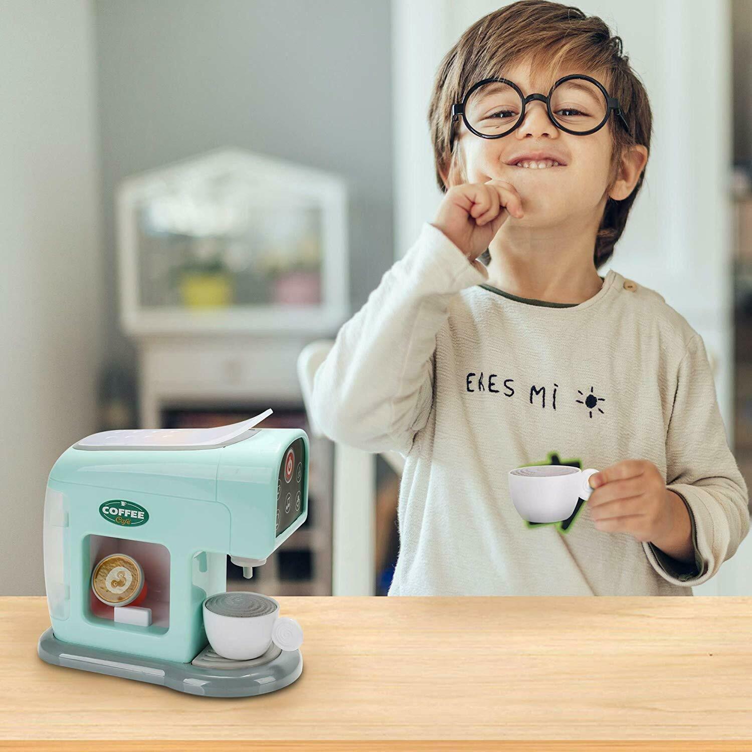 Infunbebe Light And Sound Coffee Machine Kitchen Play Toy - With Pretend Coffee Capsules