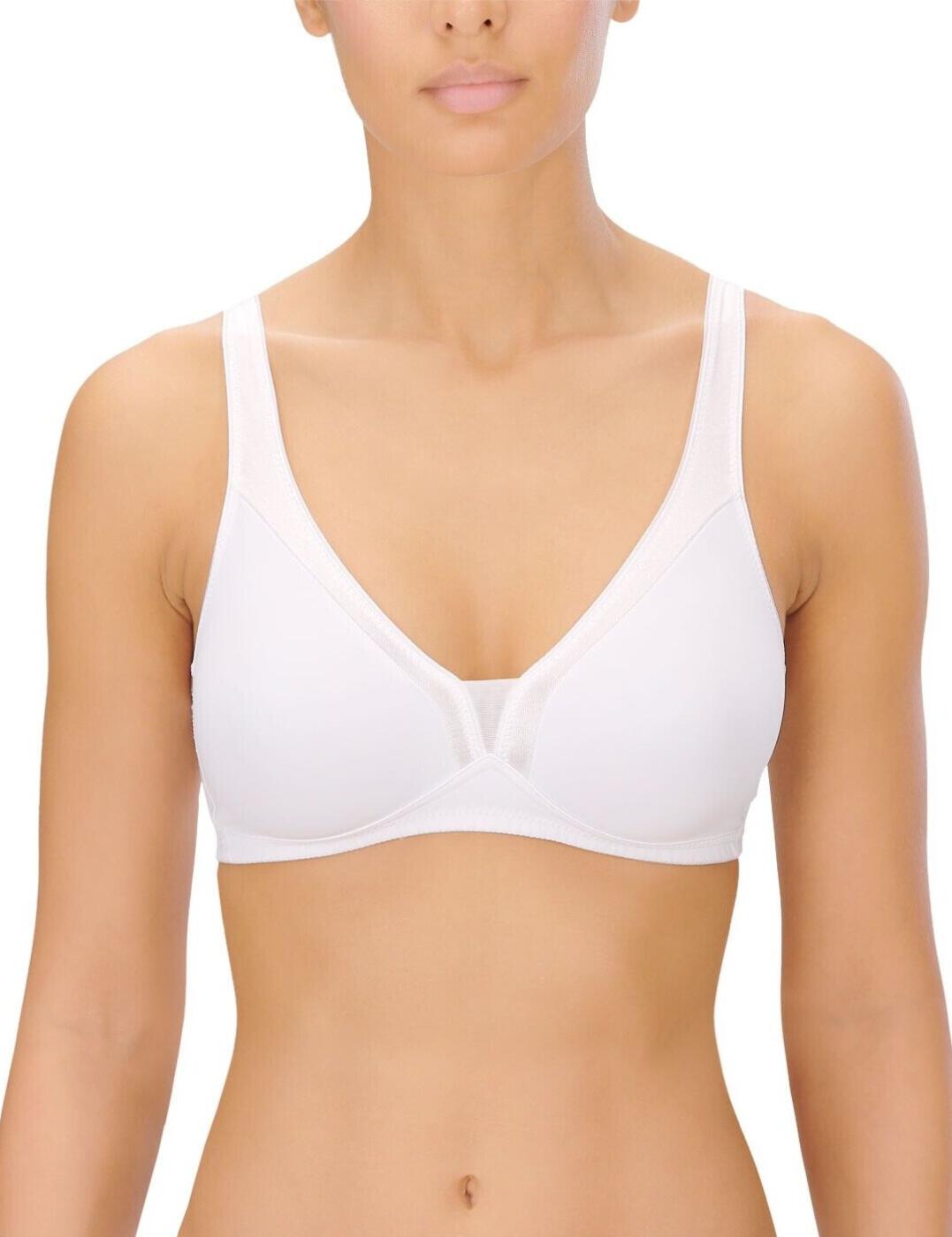 This soft bra from Naturana's Classics range is ideal for everyday wear, with moulded cups to give a smooth silhouette under your clothes. The cups are non-wired for a comfortable fit and non-padded to give a natural shape to your bust. Adjustable straps ensure you can get the perfect fit and the rear hook and eye fastening will stay secure no matter what. This bra features a chic satin trim to add a feminine finishing touch.  Non-wired Non-padded Adjustable straps Hook and eye fastening Moulded cups Satin trim Country of origin: Poland Composition: 81% Polyamide &pipe; 19% Elastane Listed in UK sizes  58982-103566-1353471 5227 Soft Bra