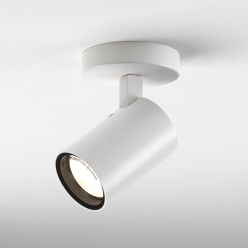 Aqua Single Wall Ceiling Spot Light Matt White