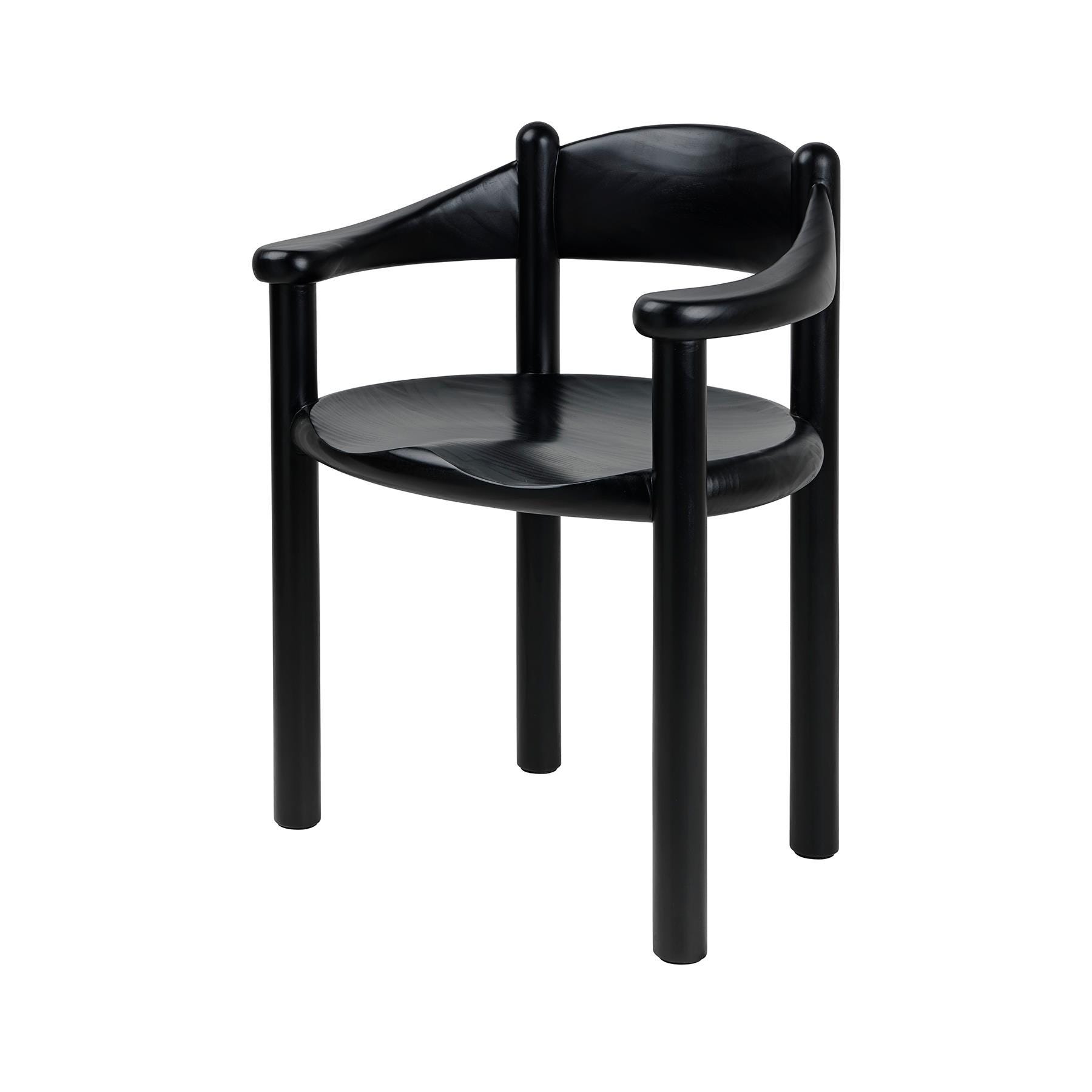 Gubi Daumiller Dining Armchair Black Pine Designer Furniture From Holloways Of Ludlow