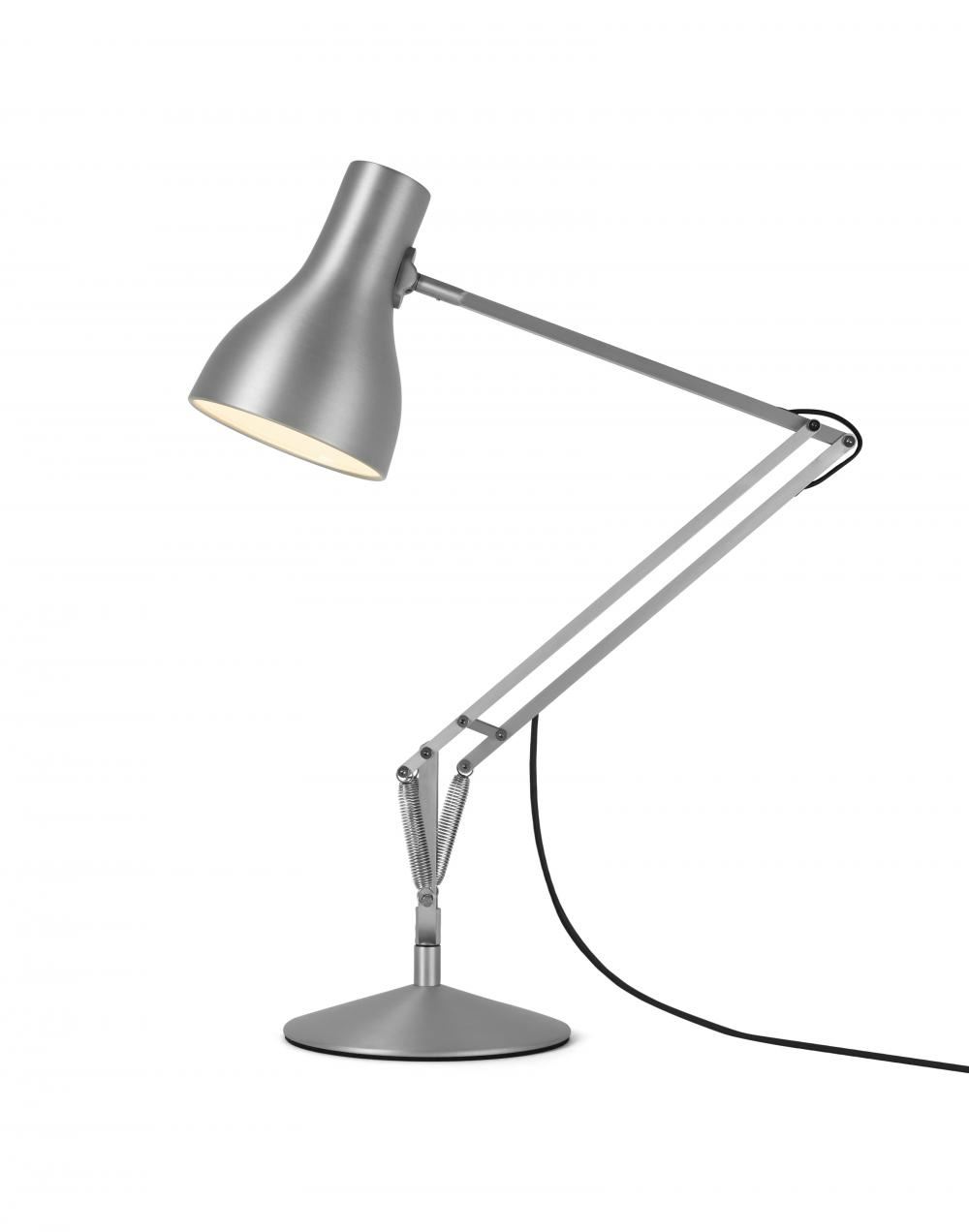 Anglepoise Type 75 Desk Lamp Silver Lustre Weighted Base