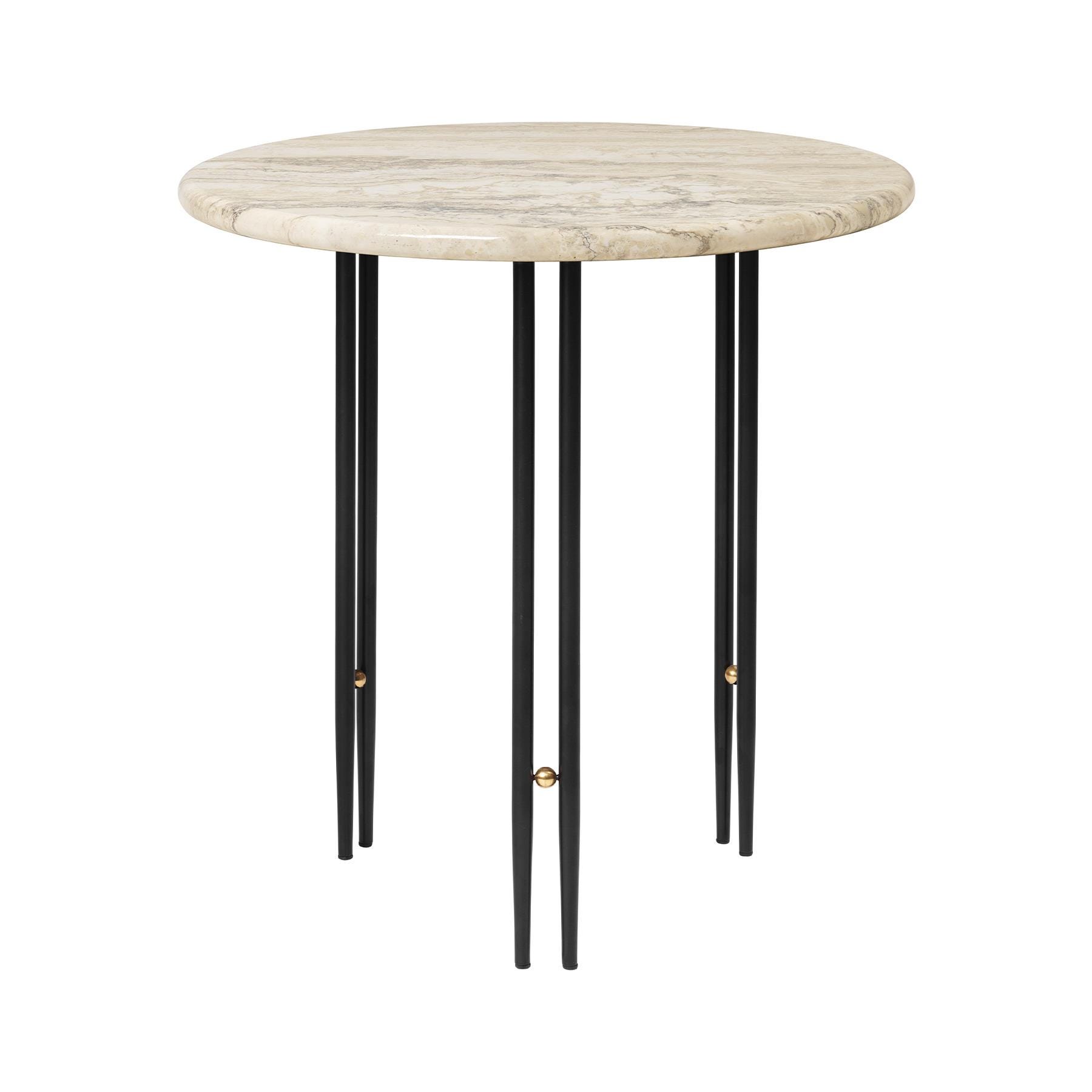 Gubi Ioi Coffee Table 50cm Black Semi Matt Base Rippled Beige Grey Designer Furniture From Holloways Of Ludlow