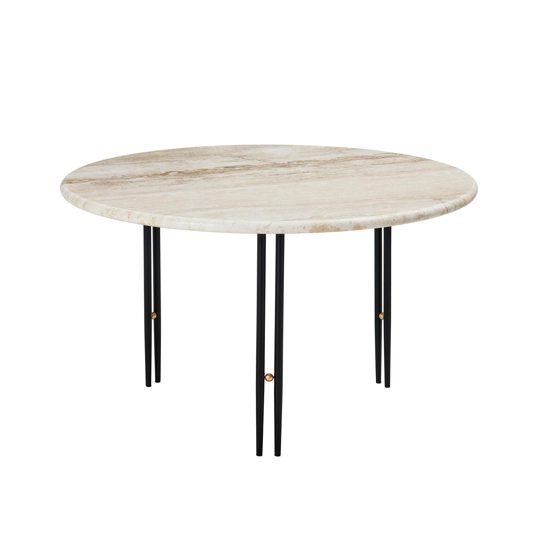 Gubi Ioi Coffee Table 70cm Black Semi Matt Base Rippled Beige Grey Designer Furniture From Holloways Of Ludlow