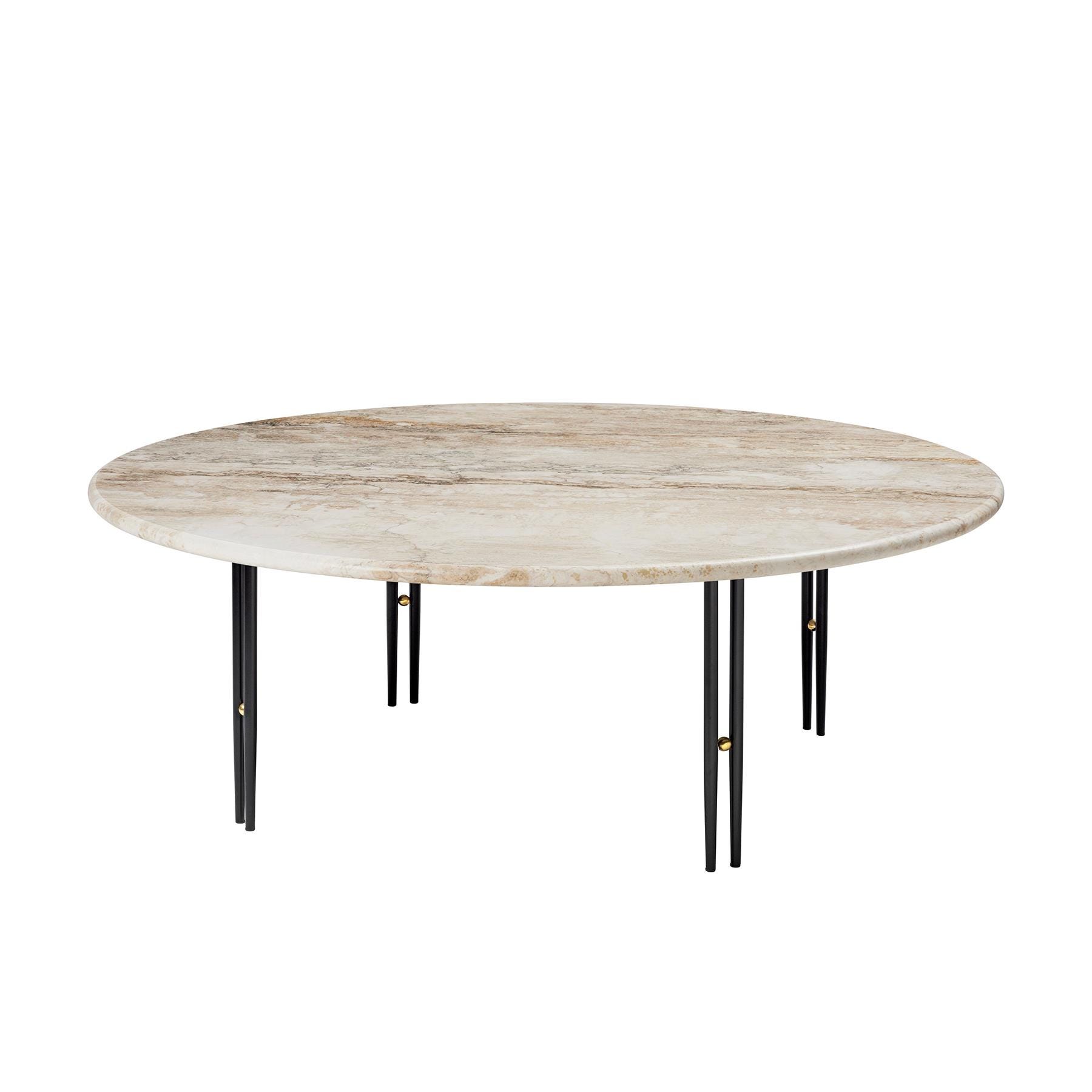 Gubi Ioi Coffee Table 100cm Black Semi Matt Base Rippled Beige Grey Designer Furniture From Holloways Of Ludlow