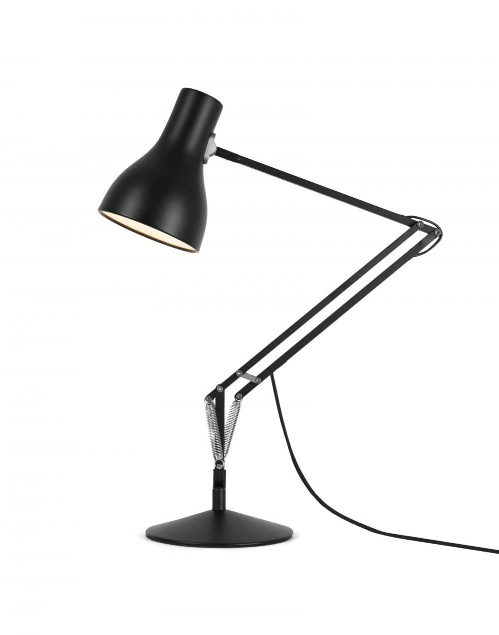 Anglepoise Type 75 Desk Lamp Jet Black Weighted Base
