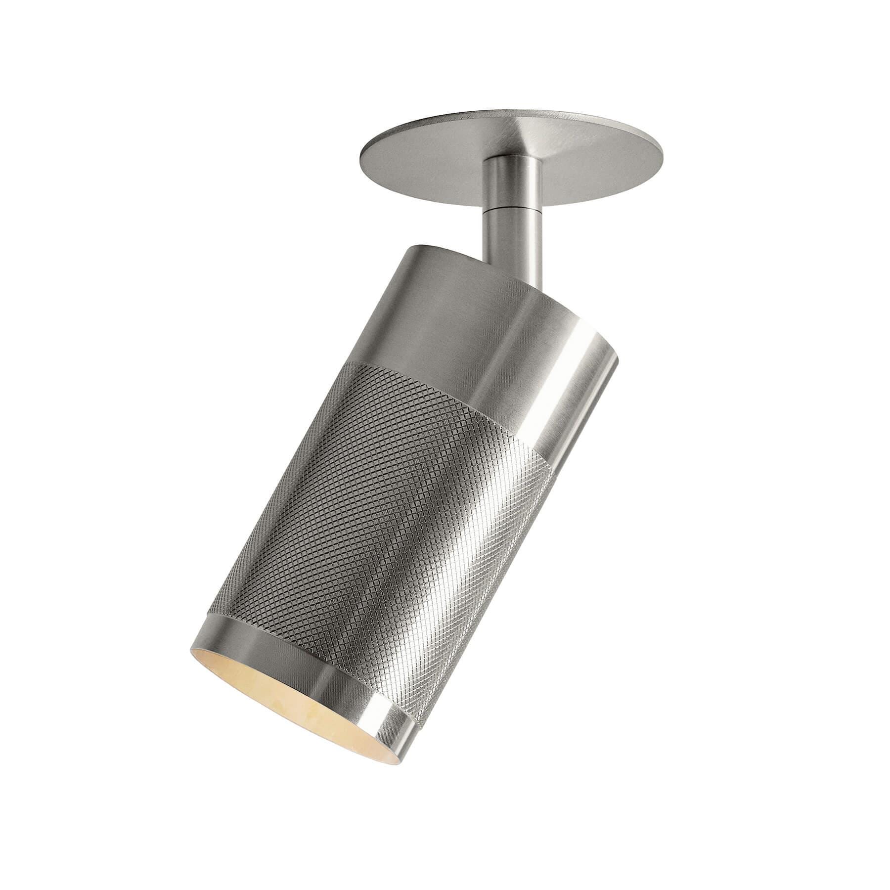 Thorup Copenhagen Patrone Recessed Ceiling Light Nickel Plated Brass Silver