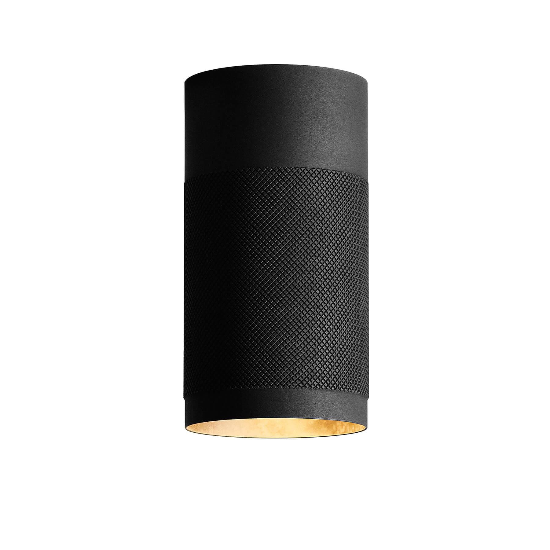 Thorup Copenhagen Patrone Surface Ceiling Light Black Browned Brass