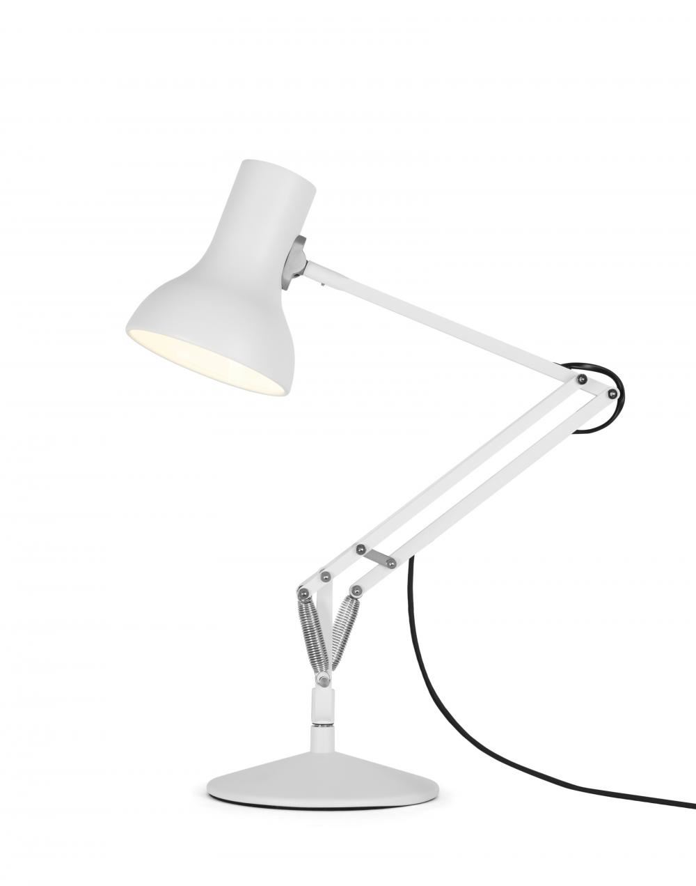 Anglepoise Type 75 Mini Desk Lamp Alpine White Weighted Base