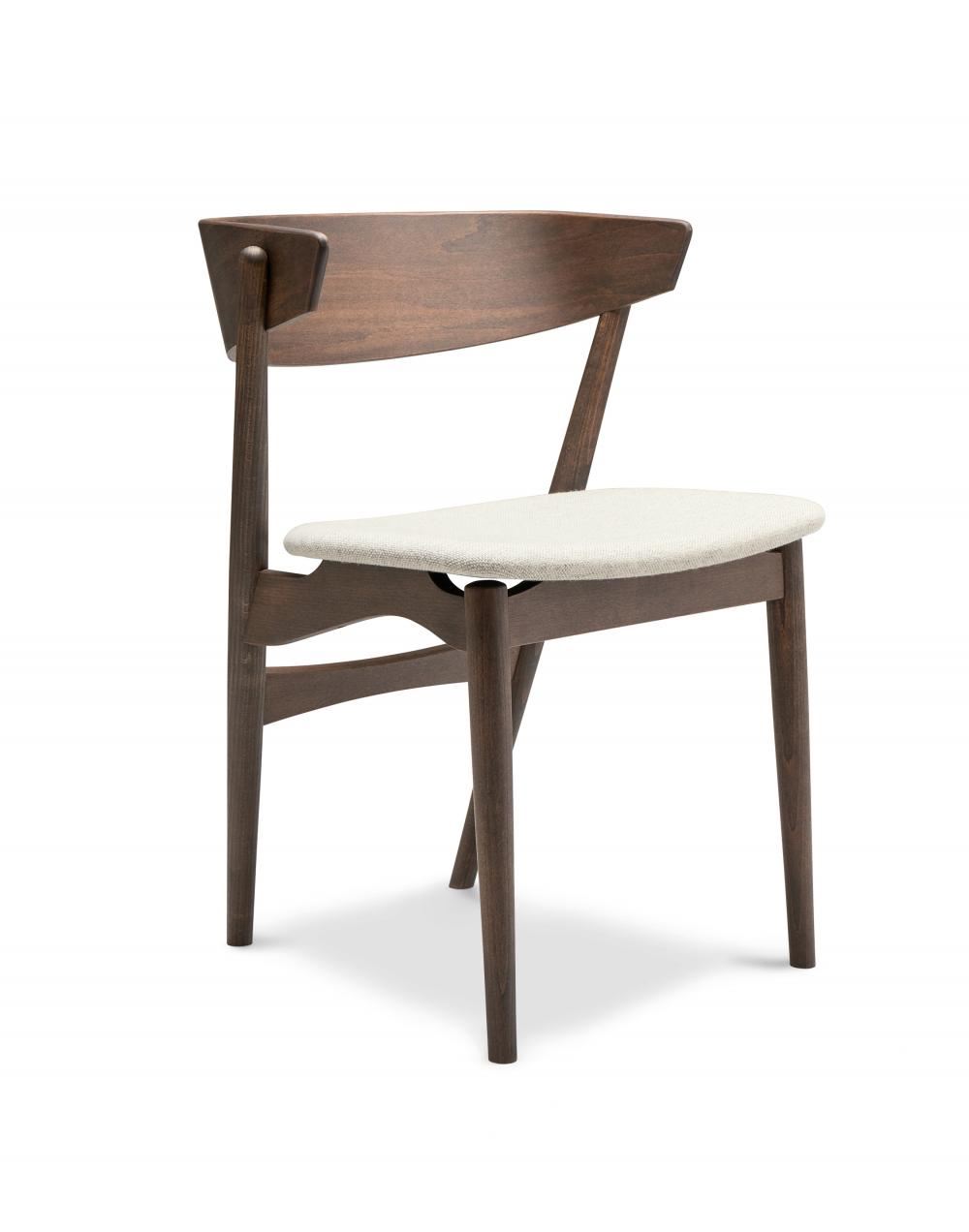No 7 Dining Chair Upholstered Beech Smoked Stain Only Available In Beech Leather Group 2