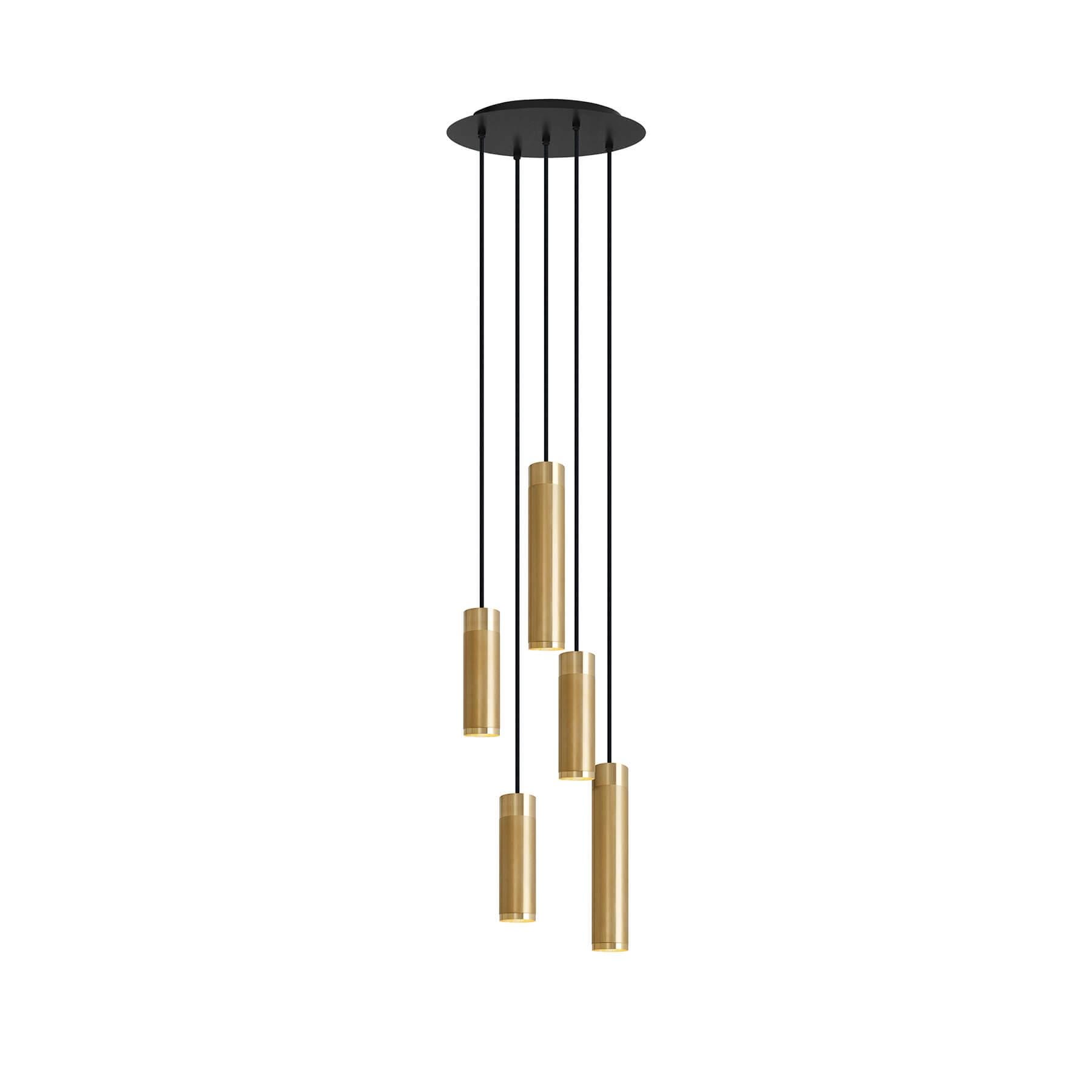 Thorup Copenhagen Pendant Cluster Light 5 Lights Brass Brassgold Designer Pendant Lighting