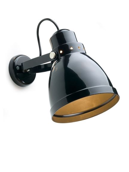 Bauhaus Steel Wall Light Large Black