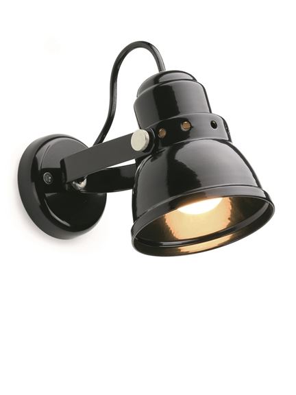 Bauhaus Steel Wall Light Small Black