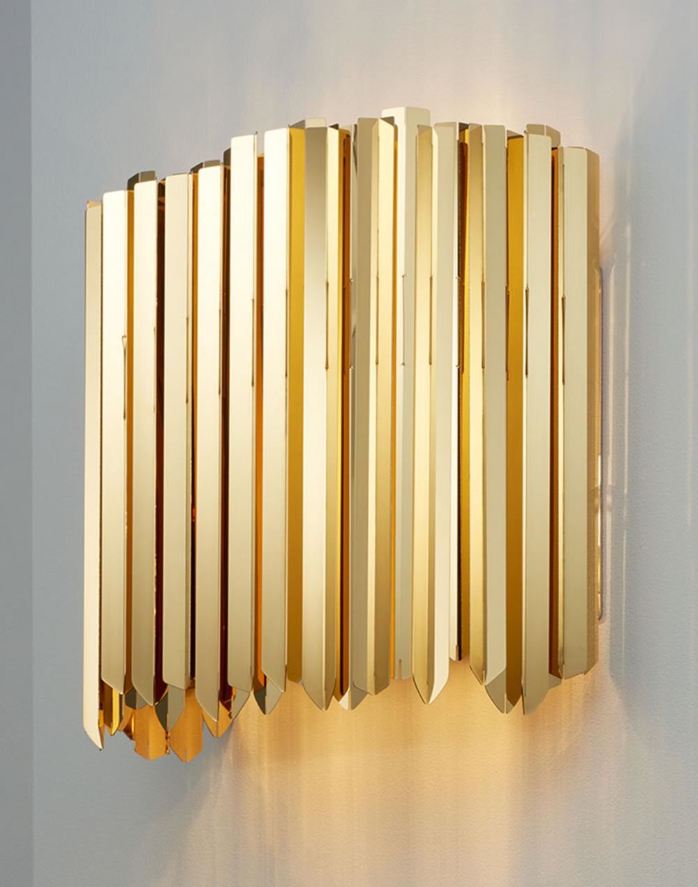 Facet Wall Light Polished Gold