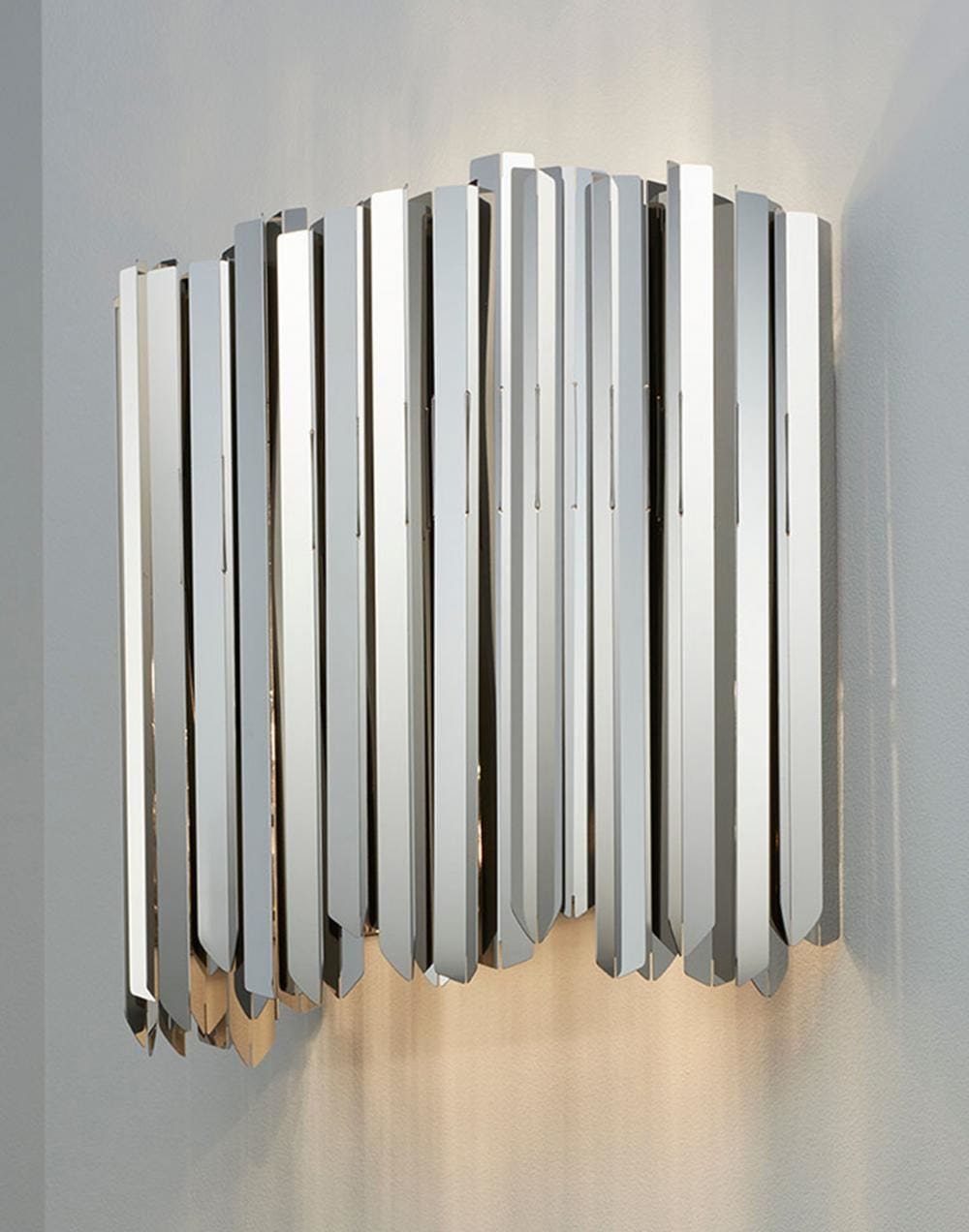 Facet Wall Light Polished Stainless Steel