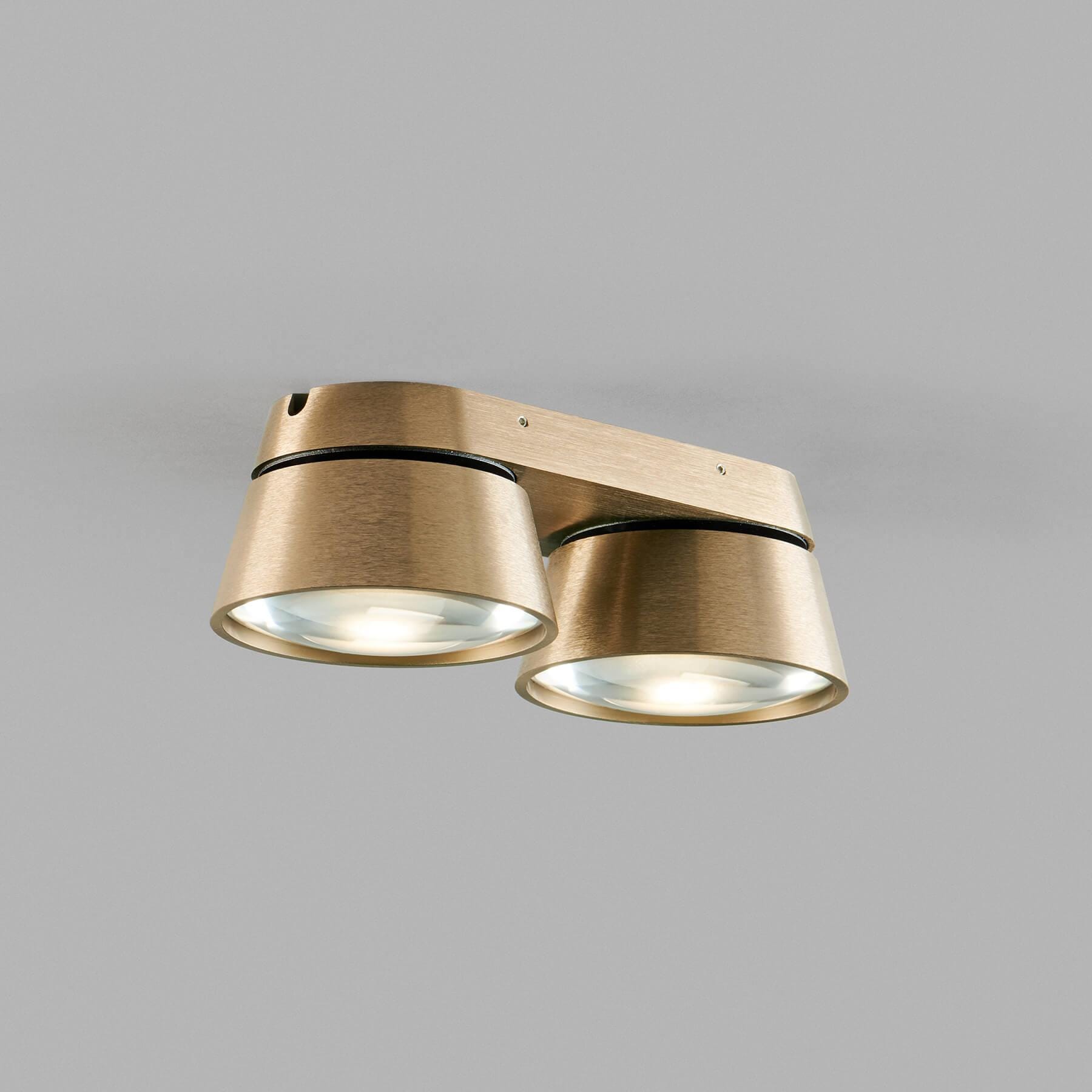 Light Point Vantage Double Ceiling Light Brass Small Brassgold