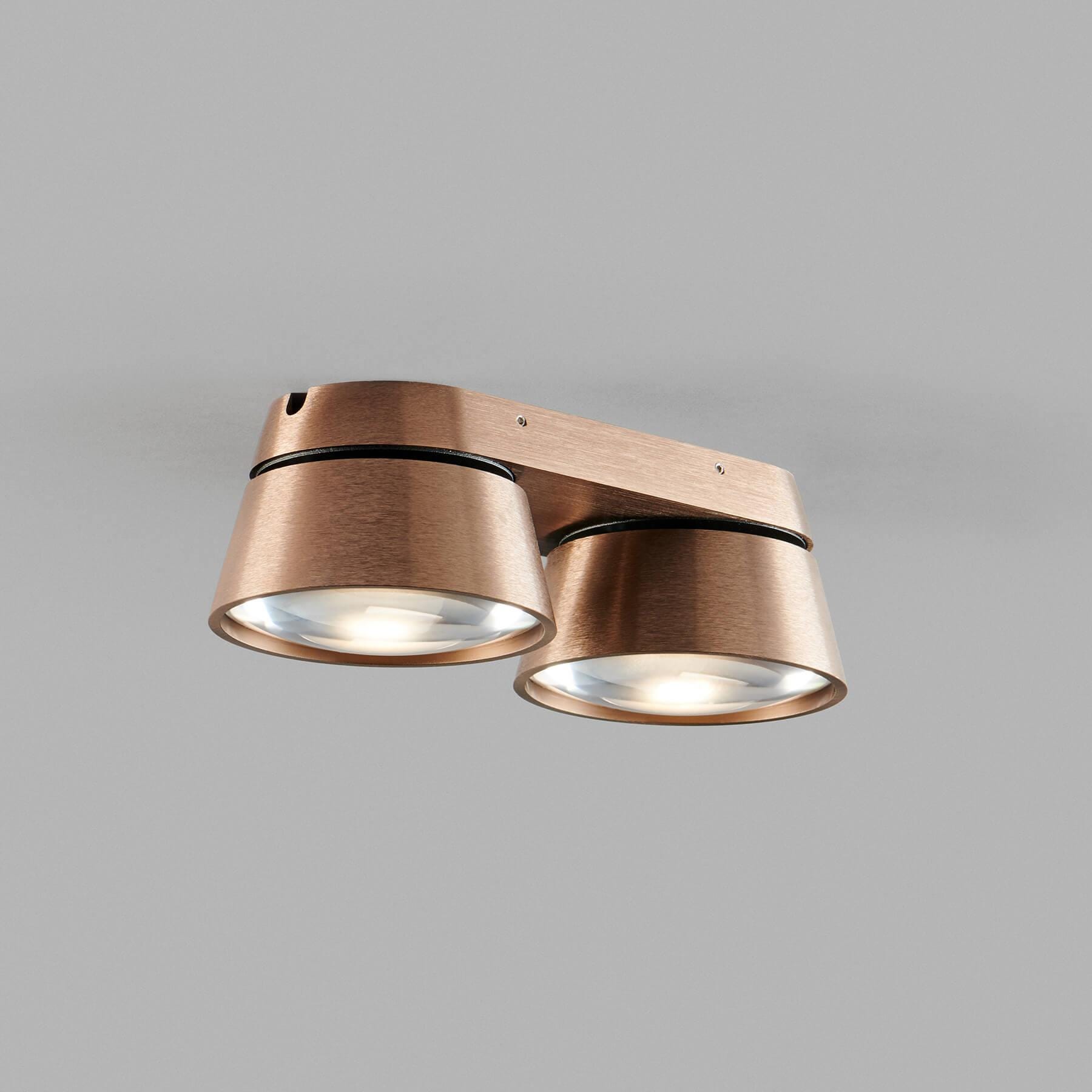 Light Point Vantage Double Ceiling Light Rose Gold Small Copper