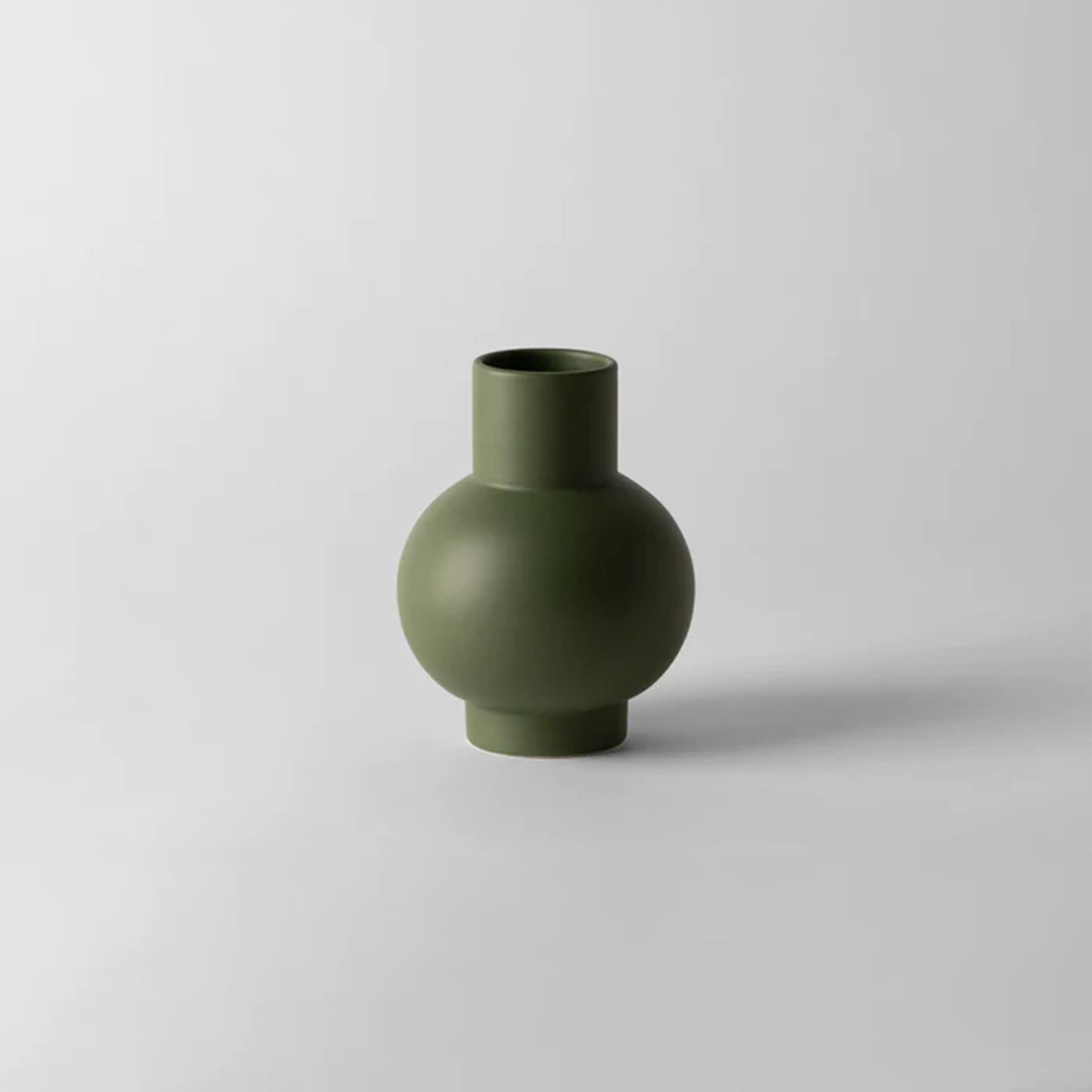 Strom Vase Deep Green Small Earthenware Green