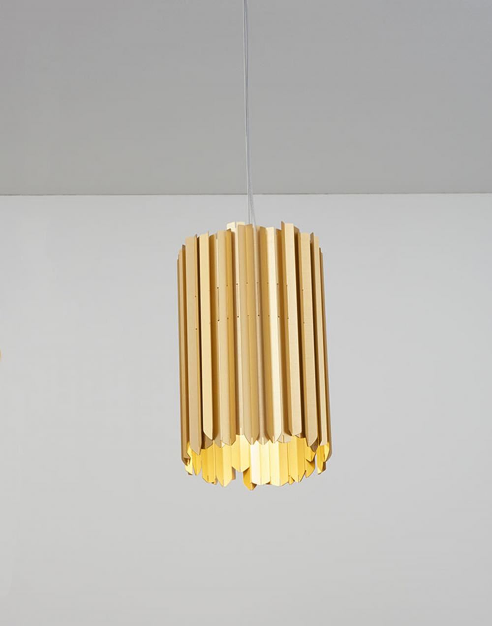 Tom Kirk Lighting Facet Pendant Satin Gold Brassgold Designer Pendant Lighting