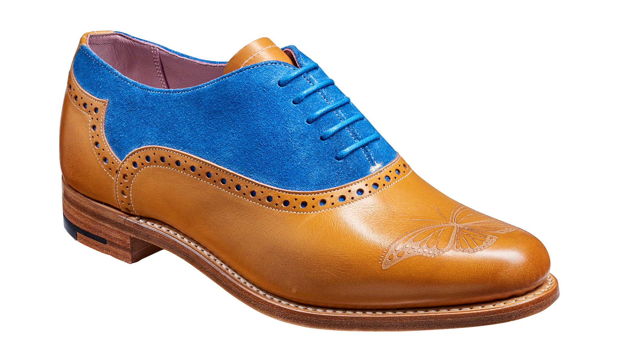 Gwen - Cedar Calf / Sky Blue Suede, 9.5