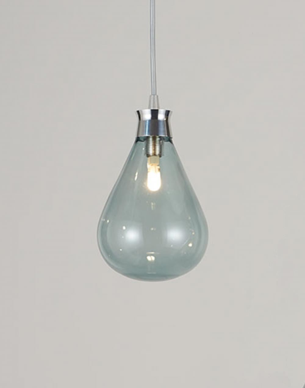 Tom Kirk Lighting Cintola Pendant Polished Aluminium Smoke Grey Silver Designer Pendant Lighting