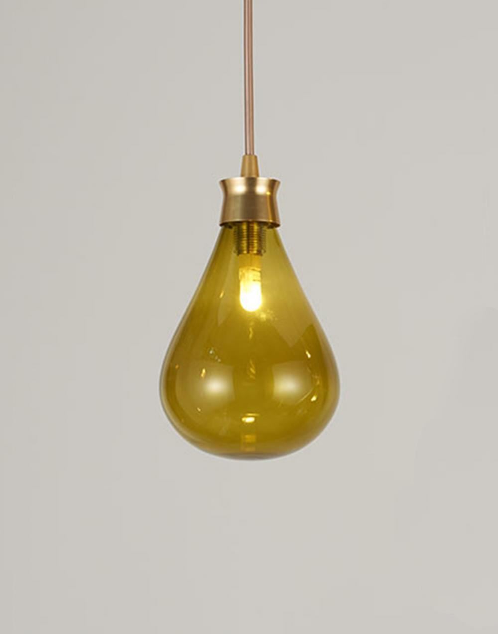 Tom Kirk Lighting Cintola Pendant Satin Gold Olive Brassgold Designer Pendant Lighting