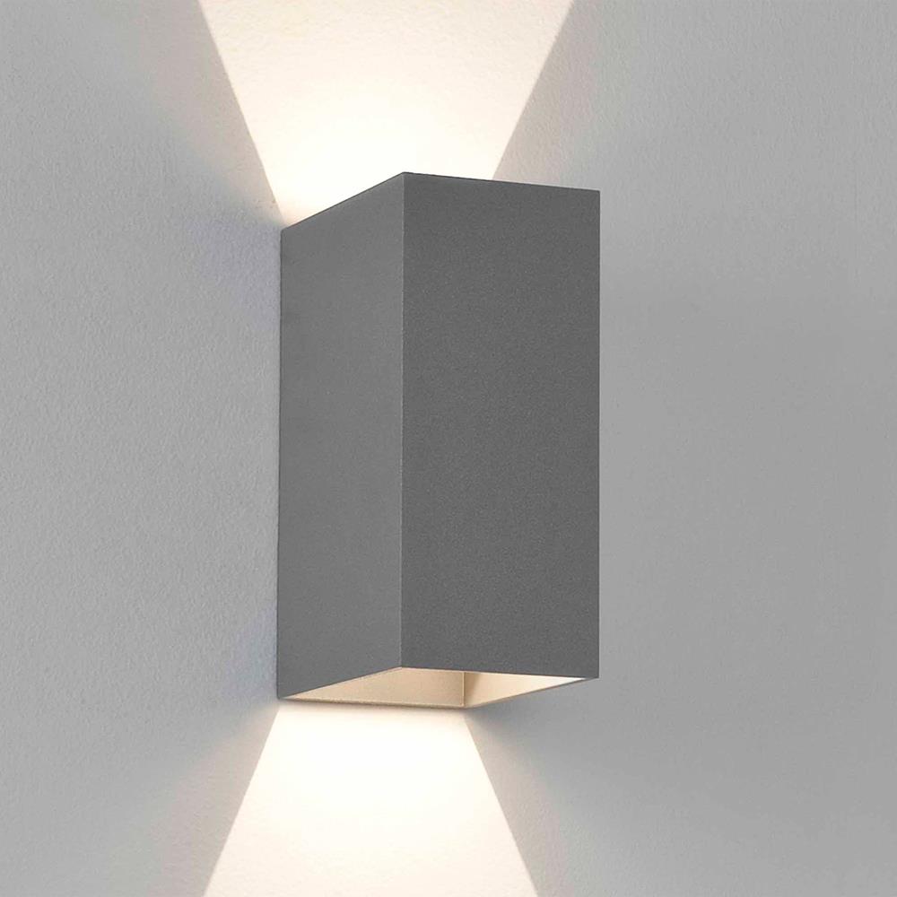 Oslo Led Wall Light Oslo 160 Up And Down Light Textured Grey Outdoor Lighting Outdoor Lighting White
