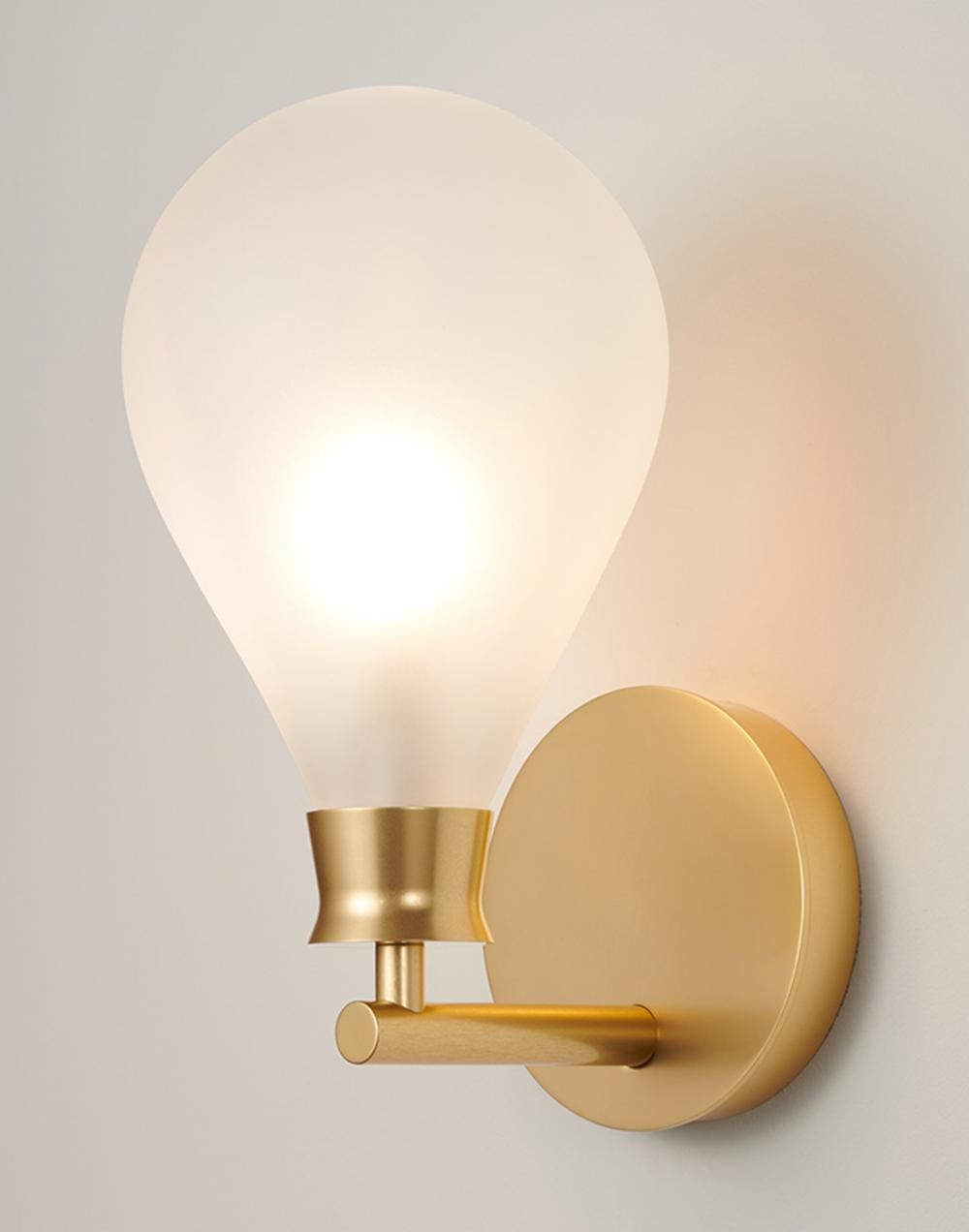 Cintola Wall Light Satin Gold Frosted