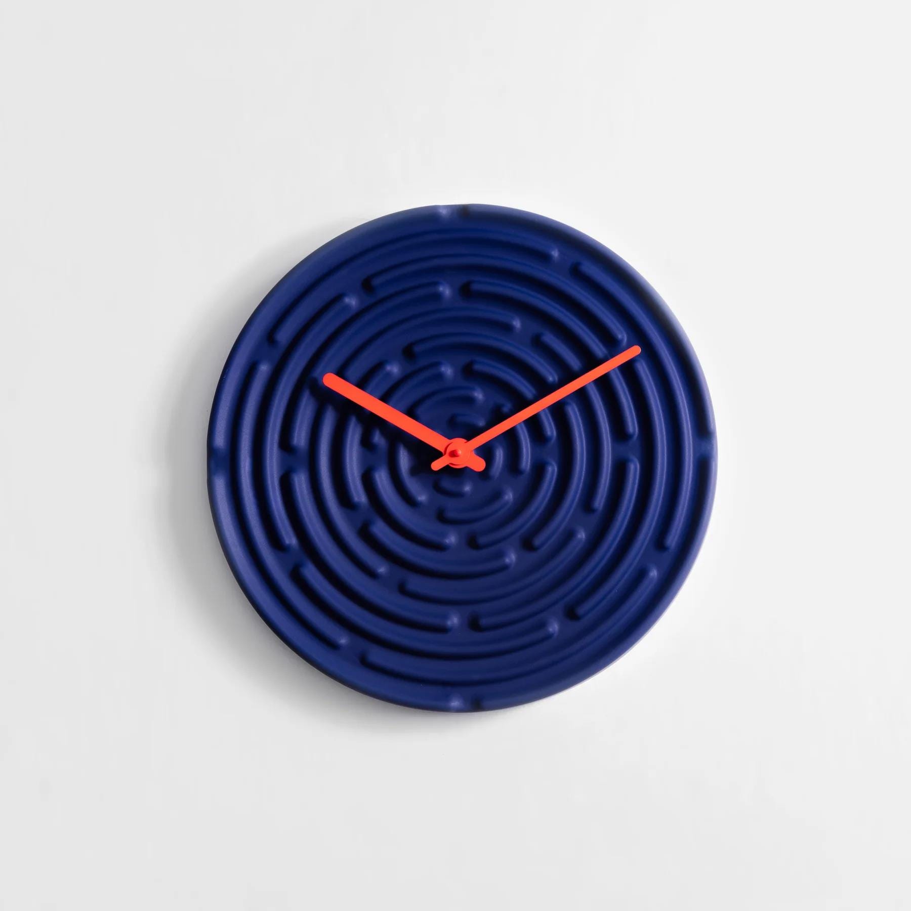 Minos Ceramic Clock Horizon Blue Earthenware