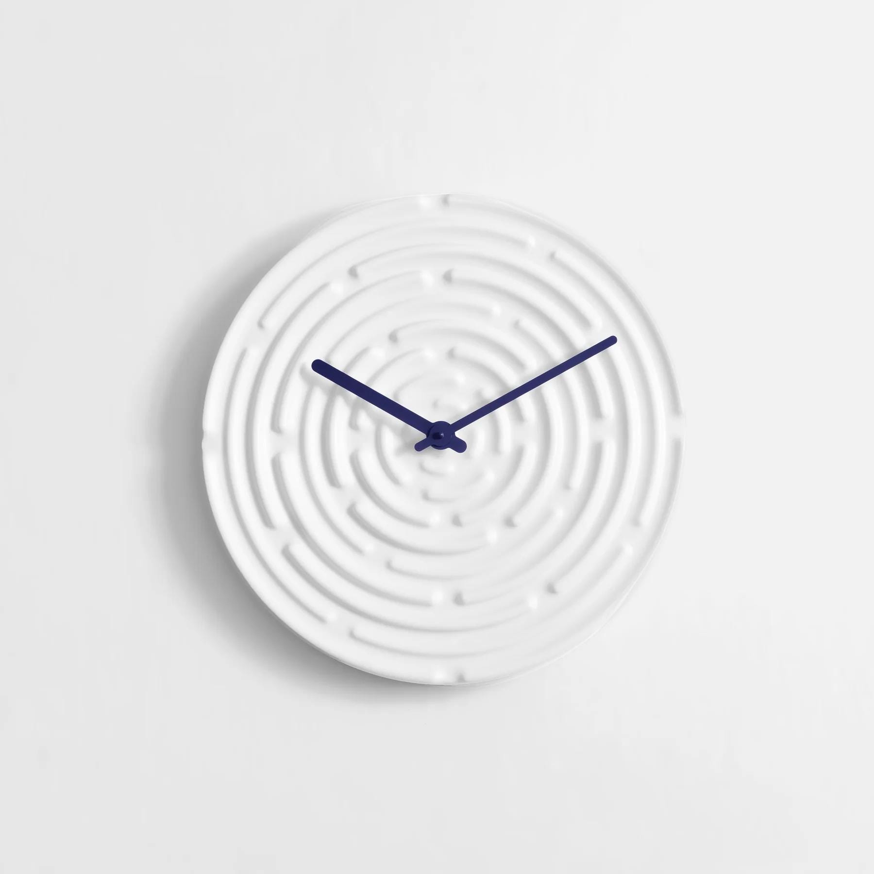 Minos Ceramic Clock Meringue White Earthenware