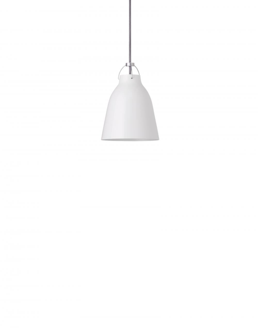 Fritz Hansen Caravaggio Gloss Metal Pendant P1 Gloss White White Flex Designer Pendant Lighting