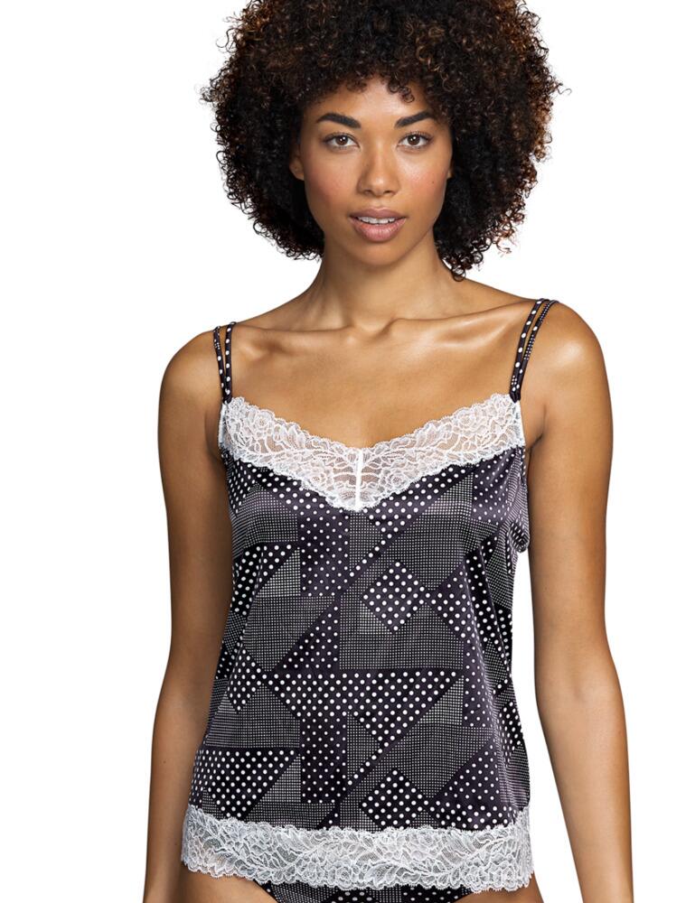 Sleep amazing in this pyjama top by Andres Sarda which is a part of the Flower range. The Flower range provides freshness, femininity and versatility. It is a dot design that gives a modern and fun look. It has a lace strip at the neckline and at the bottom of the top. Made with breathable fabric which creates a fresh and soft feel allowing for a beautiful nights sleep. The double straps are adjustable and create security. It features a pull-on design for fuss-free wear. Matching shorts available to complete the full nighttime look.  Pyjamas top Dot design Lace strip at neckline and bottom Breathable fabrics Adjustable double straps Pull-on style Matching shorts available Composition: 62% Polyester &pipe; 25% Polyamide &pipe; 13% Elastane  Listed in UK sizes  50500-91377-1201251 3309185 Pyjama Top