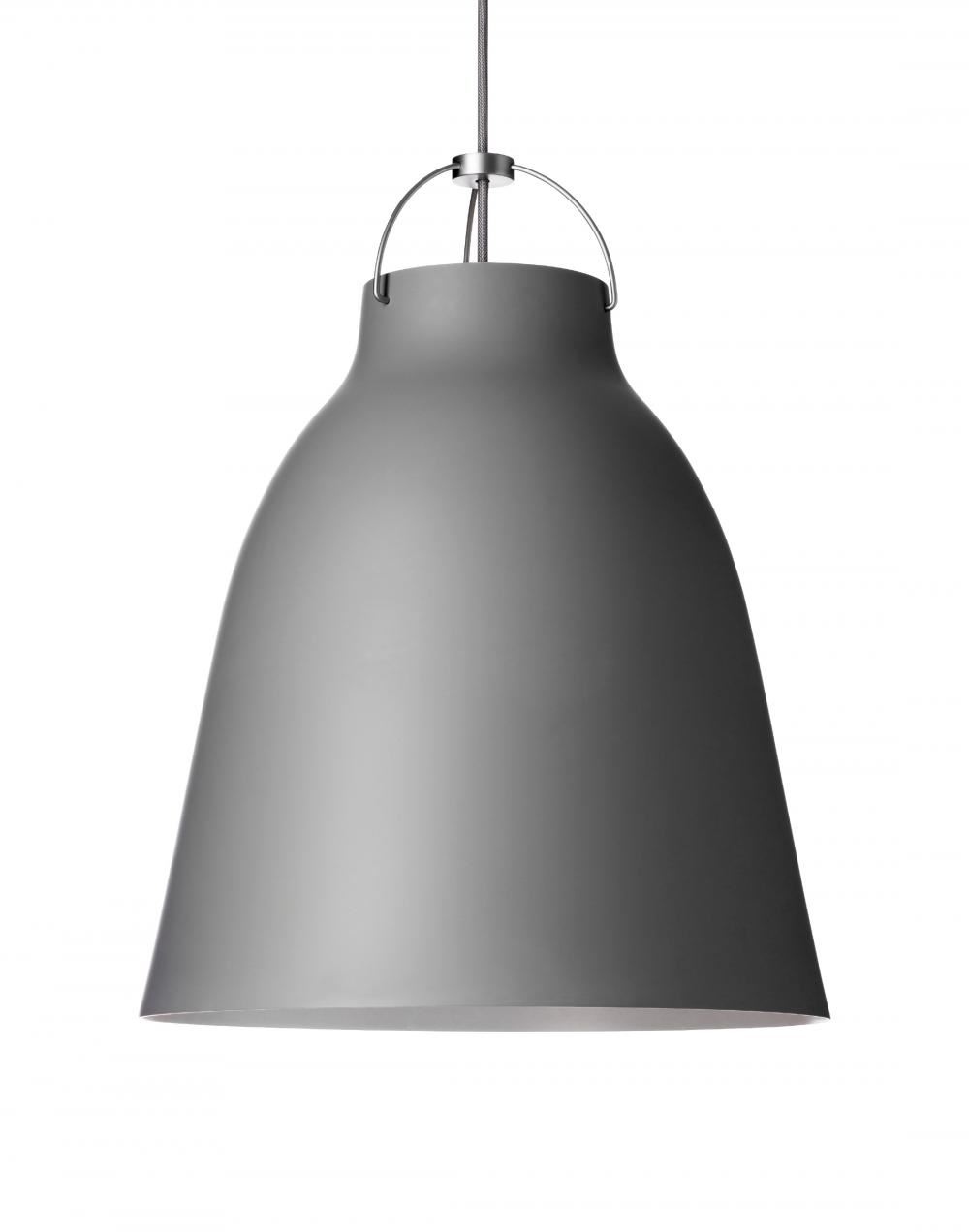 Fritz Hansen Caravaggio Matt Metal Pendant P3 Mid Grey 45 Designer Pendant Lighting