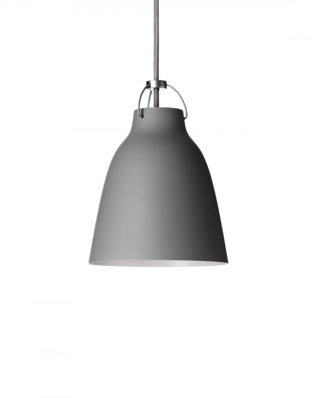 Fritz Hansen Caravaggio Matt Metal Pendant P1 Mid Grey 45 Designer Pendant Lighting