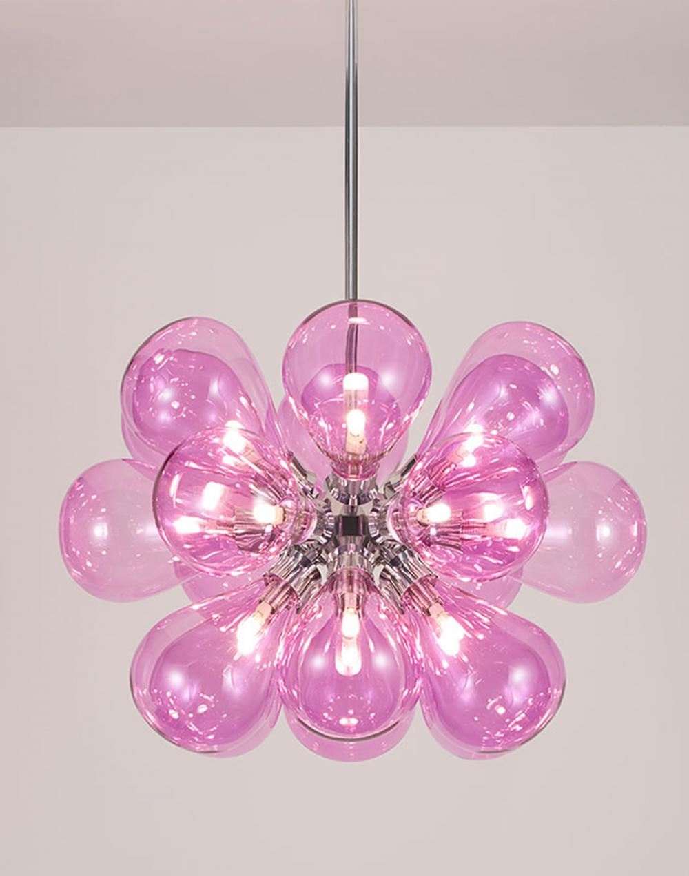 Tom Kirk Lighting Cintola Maxi Pendant Polished Aluminium Rose Silver Designer Pendant Lighting