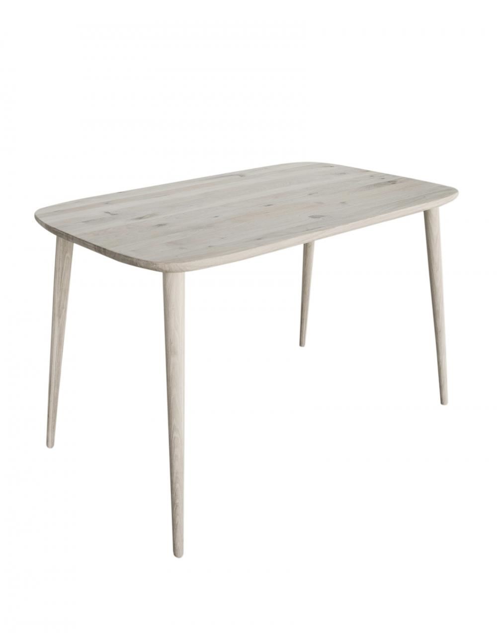 Non Dining Table 120cm Rectangle White Oiled
