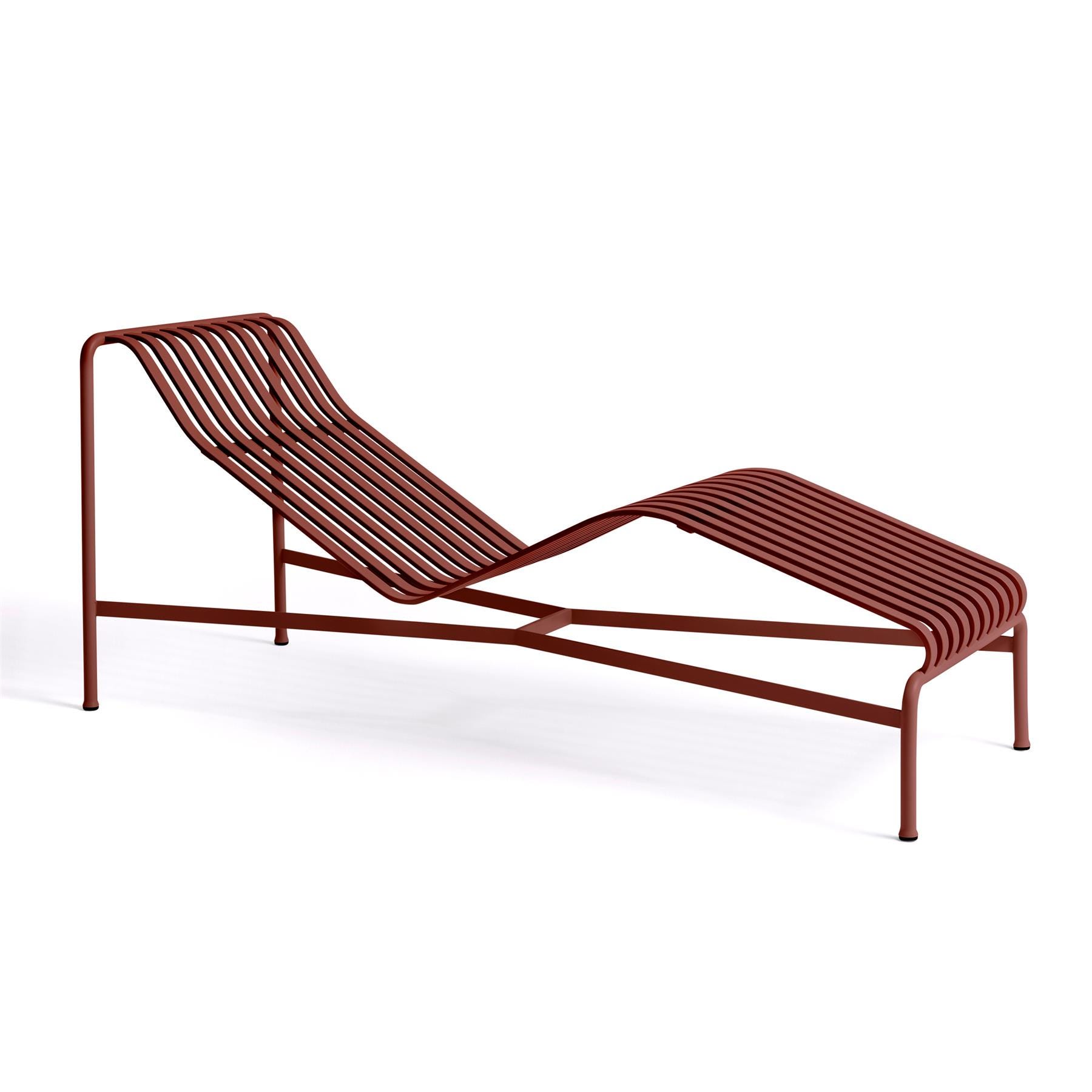 Hay Palissade Garden Chaise Longue Iron Red Designer Furniture From Holloways Of Ludlow