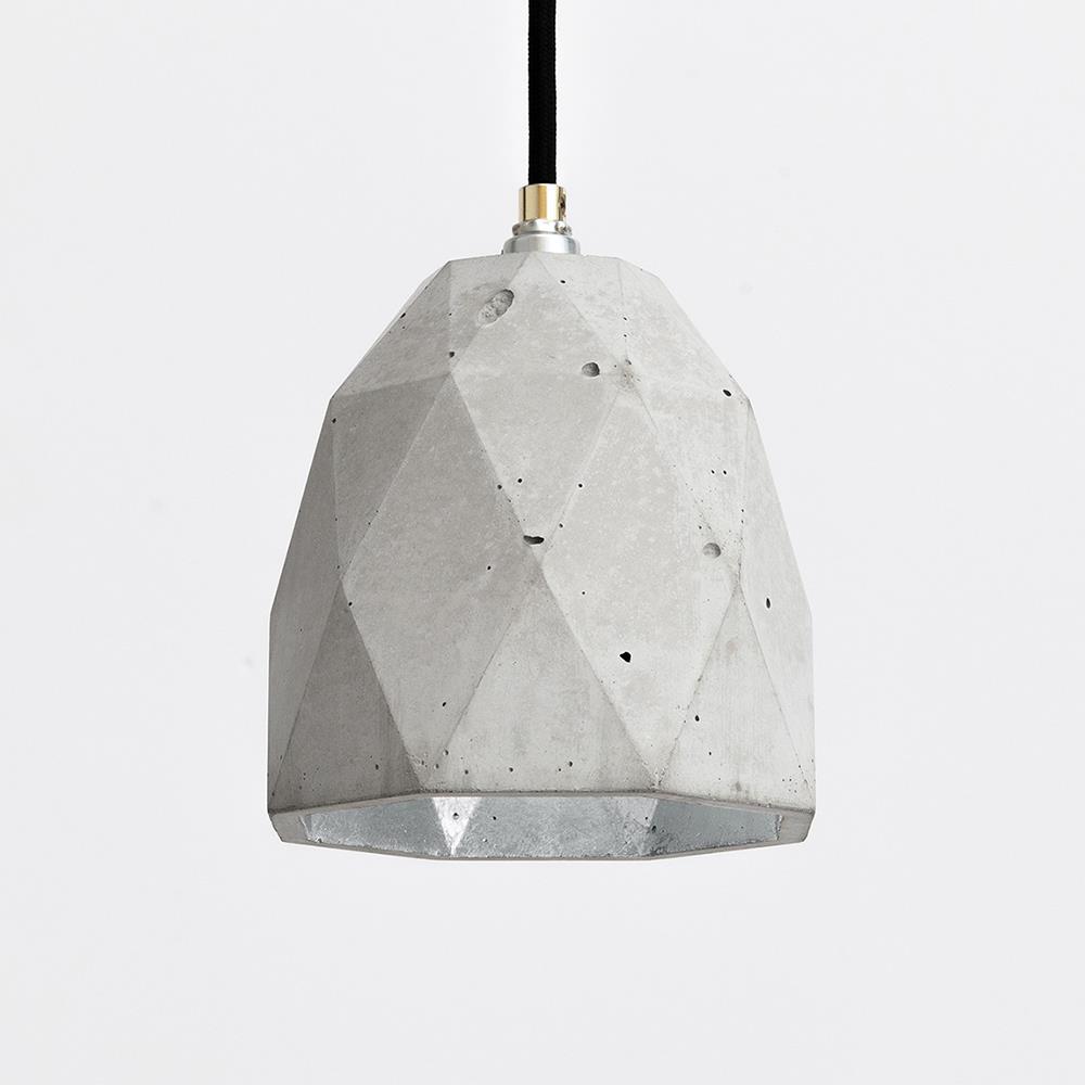 Concrete Dome Pendant Light Concrete Silver