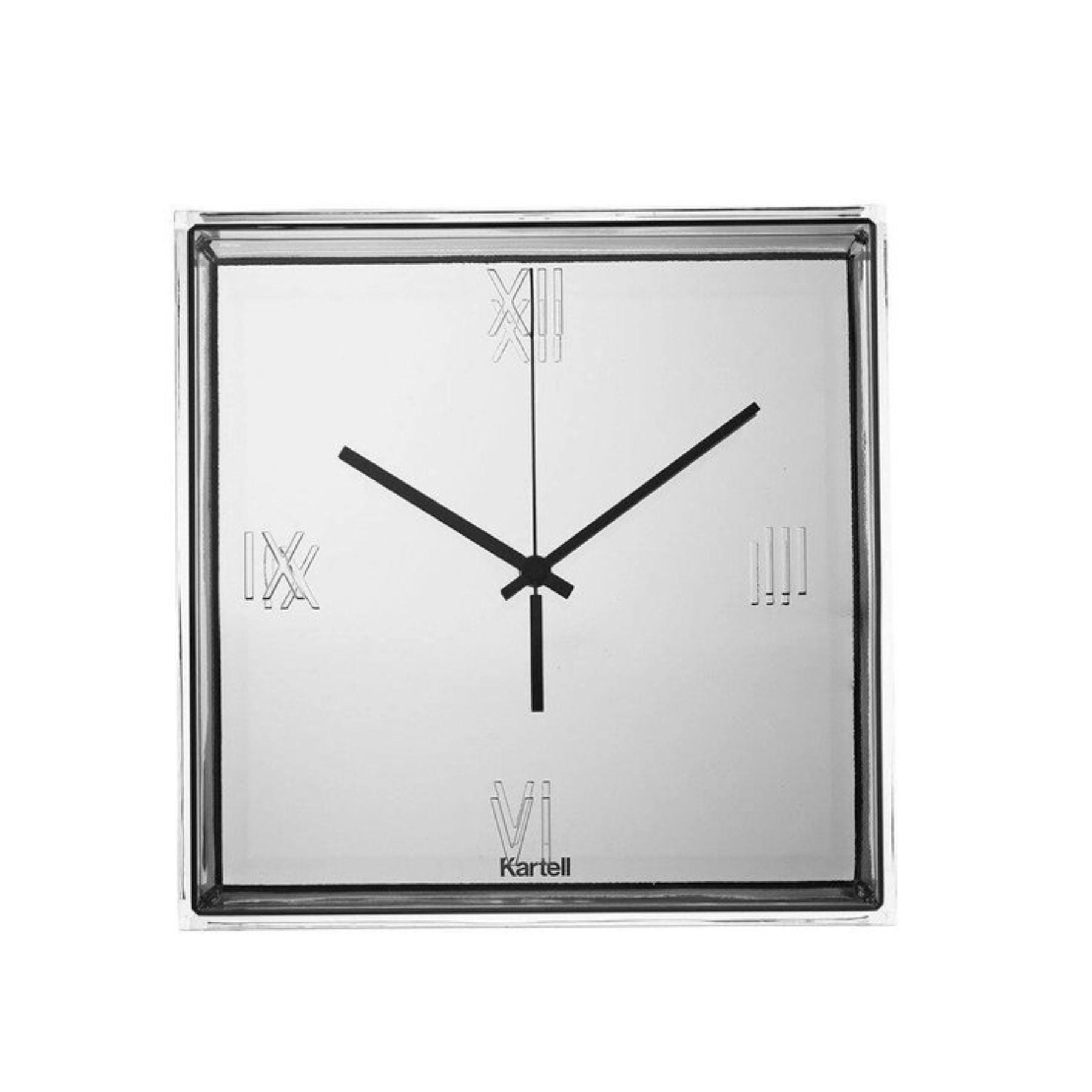 Kartell Tictac Metal Clock Chromed Silver