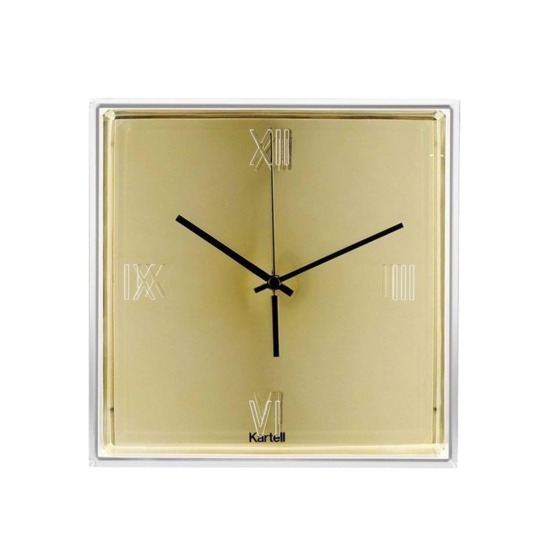 Kartell Tictac Metal Clock Gold Brassgold