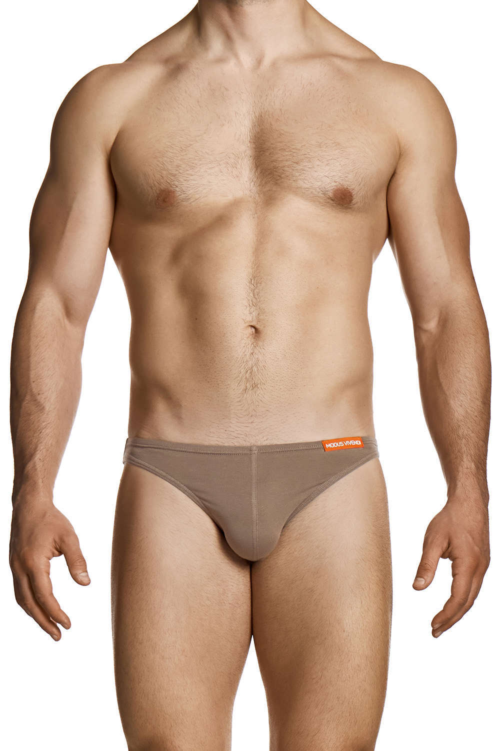 Modus Vivendi Upcycled Cotton Low Cut Brief men’s underwear bikini in eco fabric. Shop luxury male slips in cooler micro knit – lowest rise bestseller